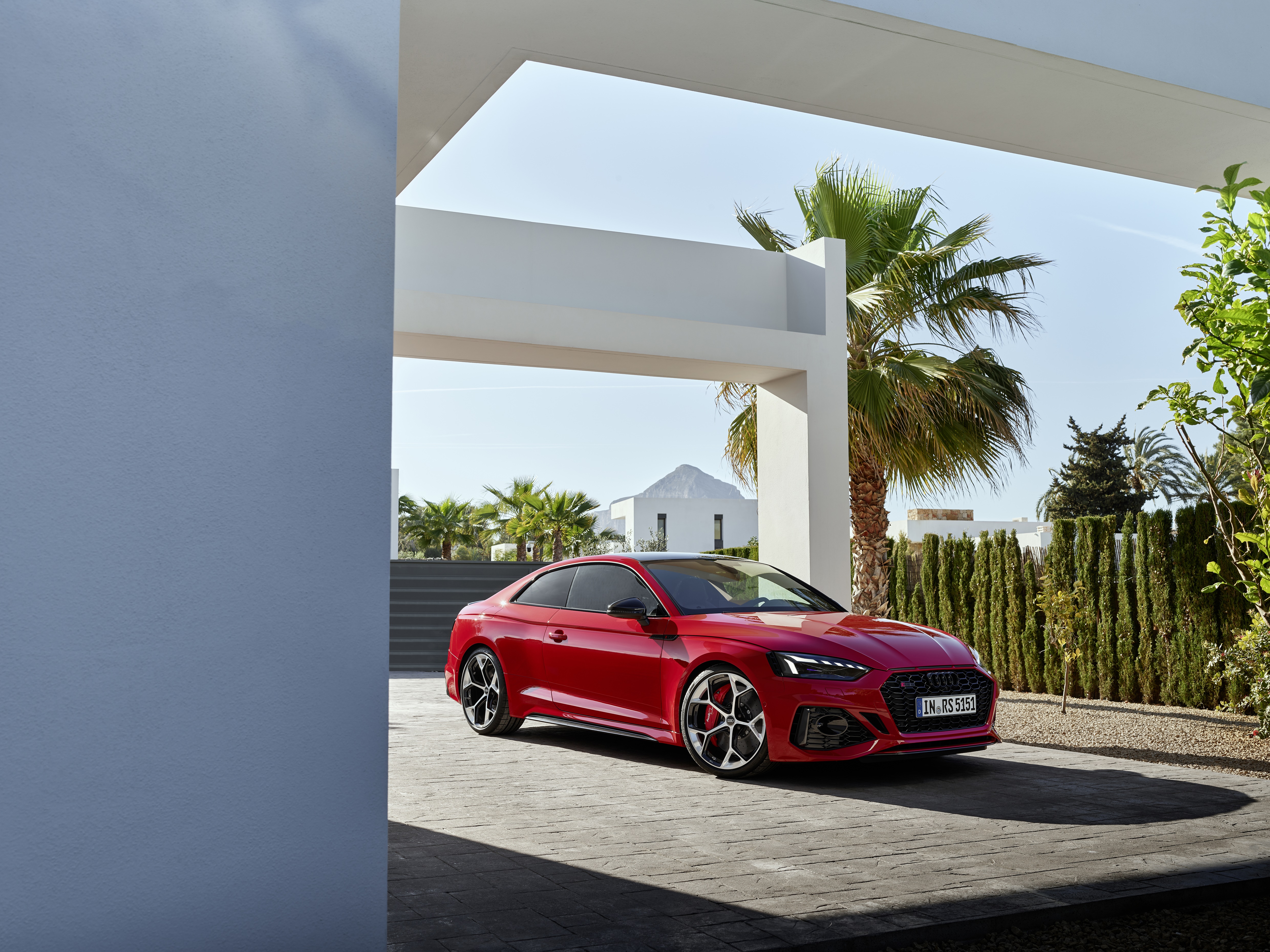 Red Audi RS5 Coupe 4K HD Wallpaper