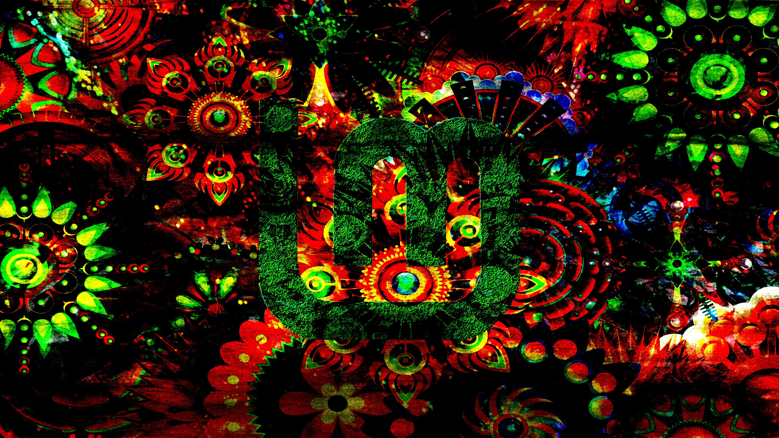 Linux Mint abstract floral pattern HD Wallpaper