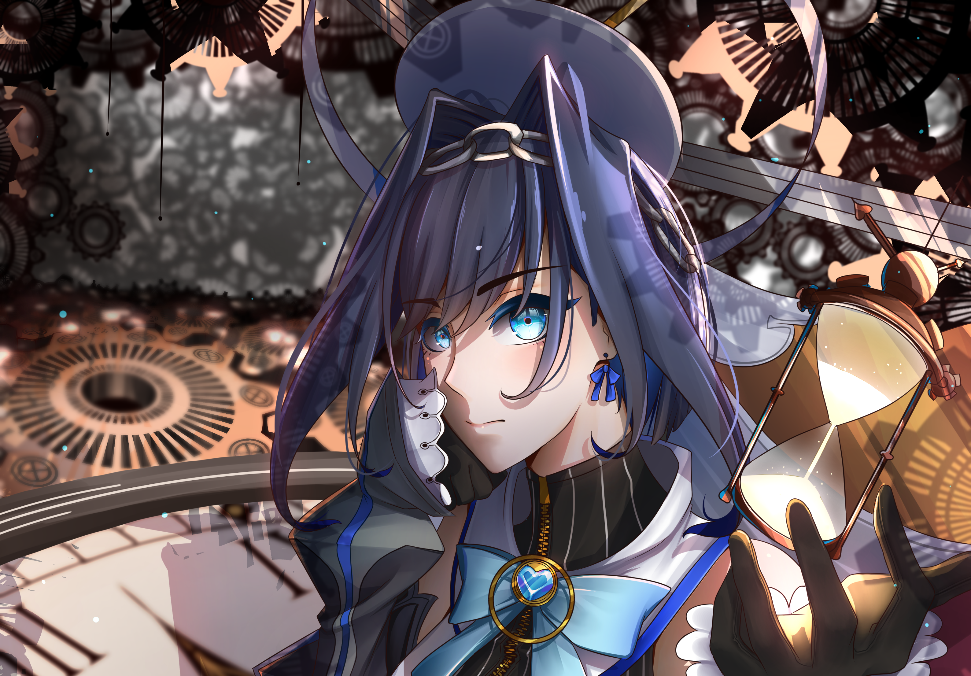 Ouro Kronii from Hololive holding an hourglass HD Wallpaper