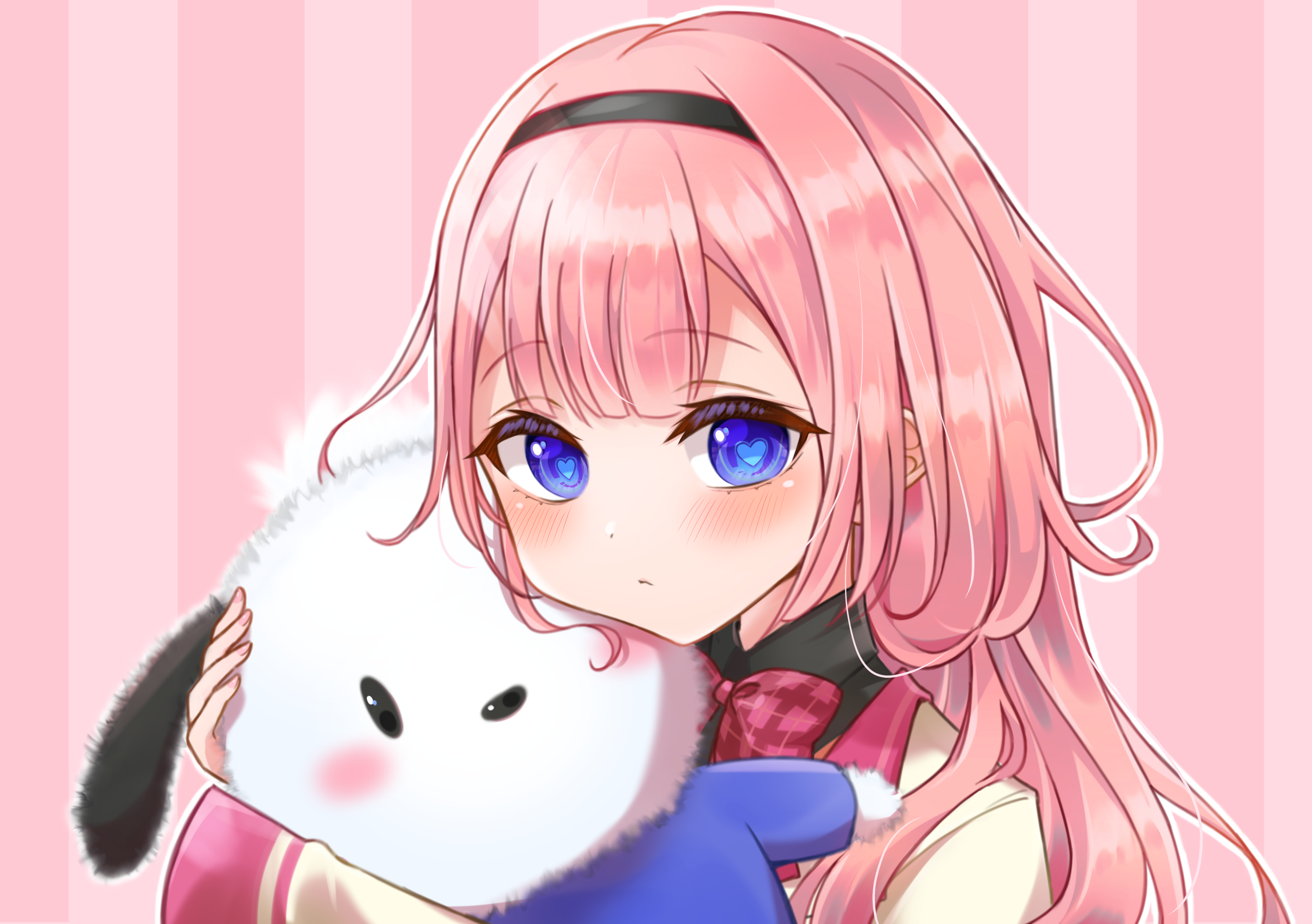 Suo Sango holding a plush toy HD Wallpaper