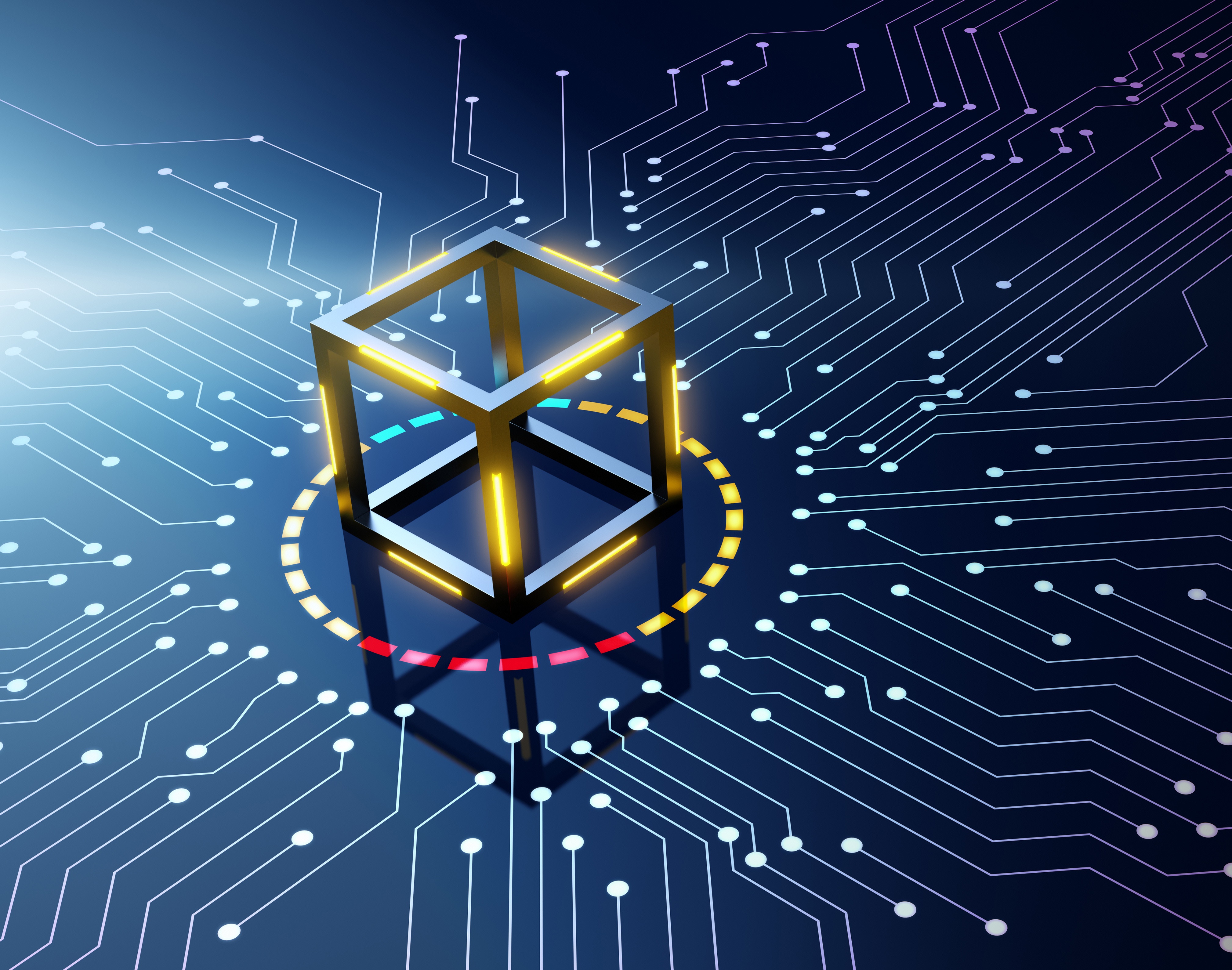 Blockchain technology concept 4K HD Wallpaper