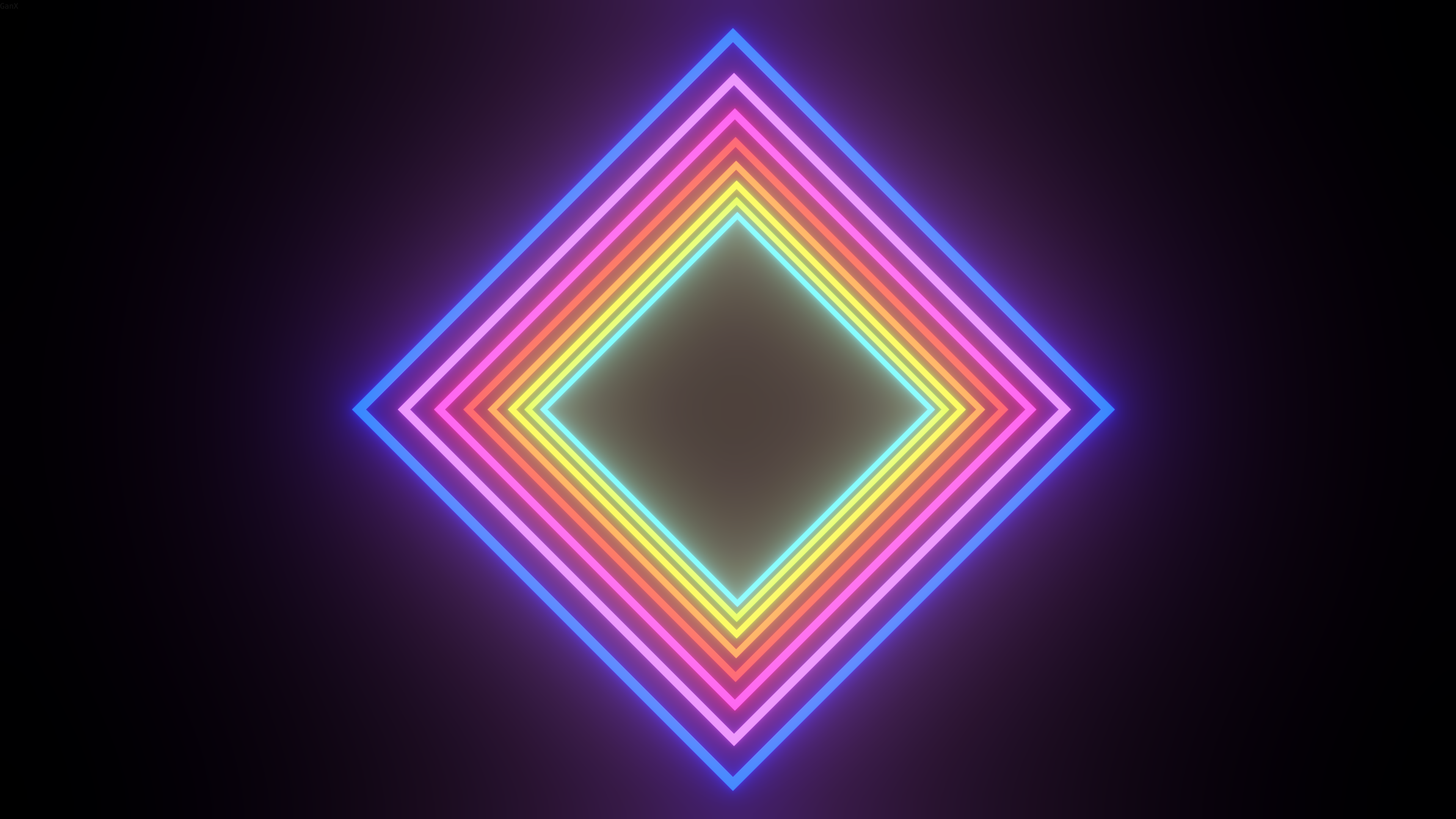Neon diamond shapes in rainbow colors HD Wallpaper
