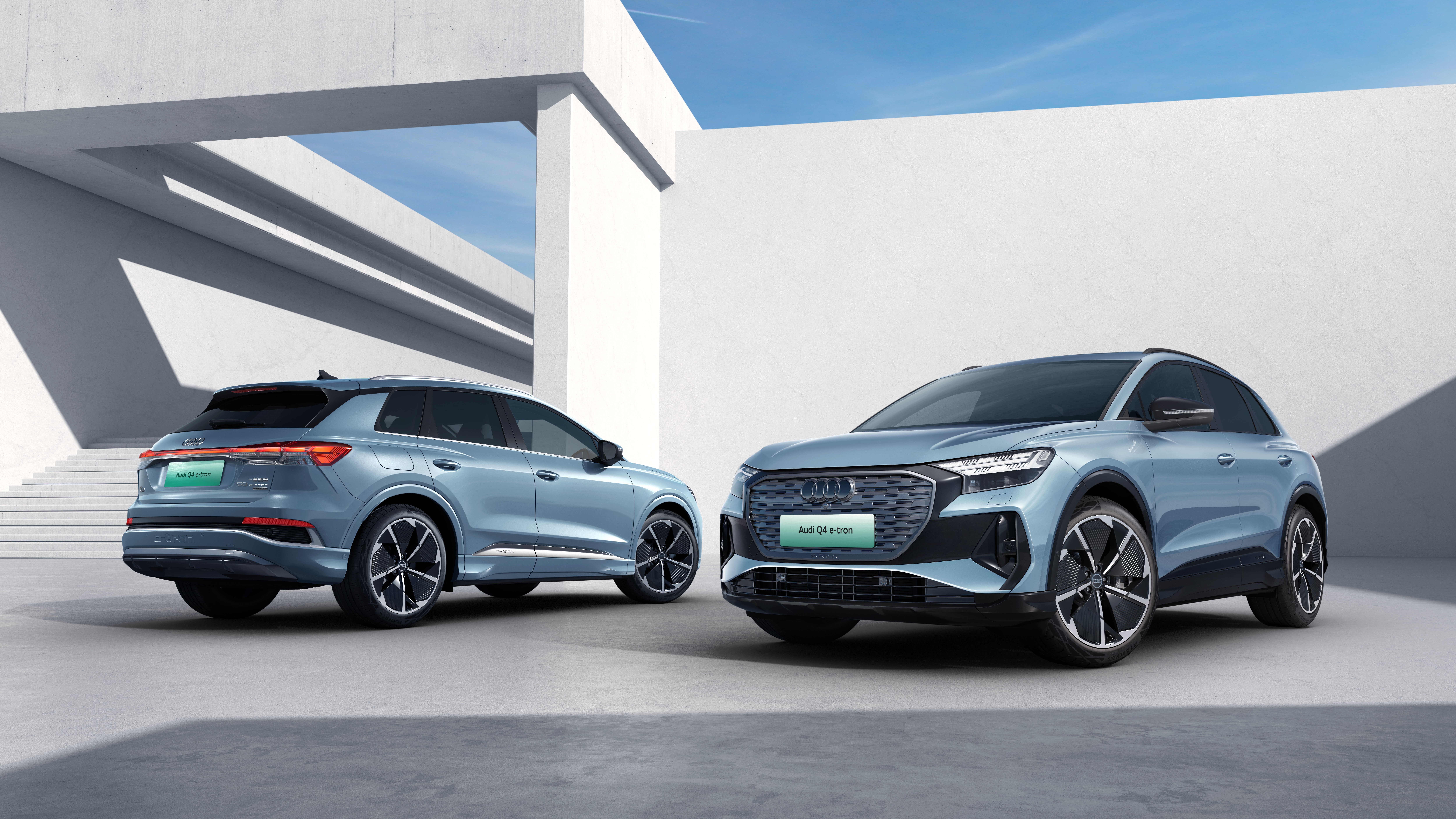 Audi Q4 E-tron electric SUVs HD Wallpaper