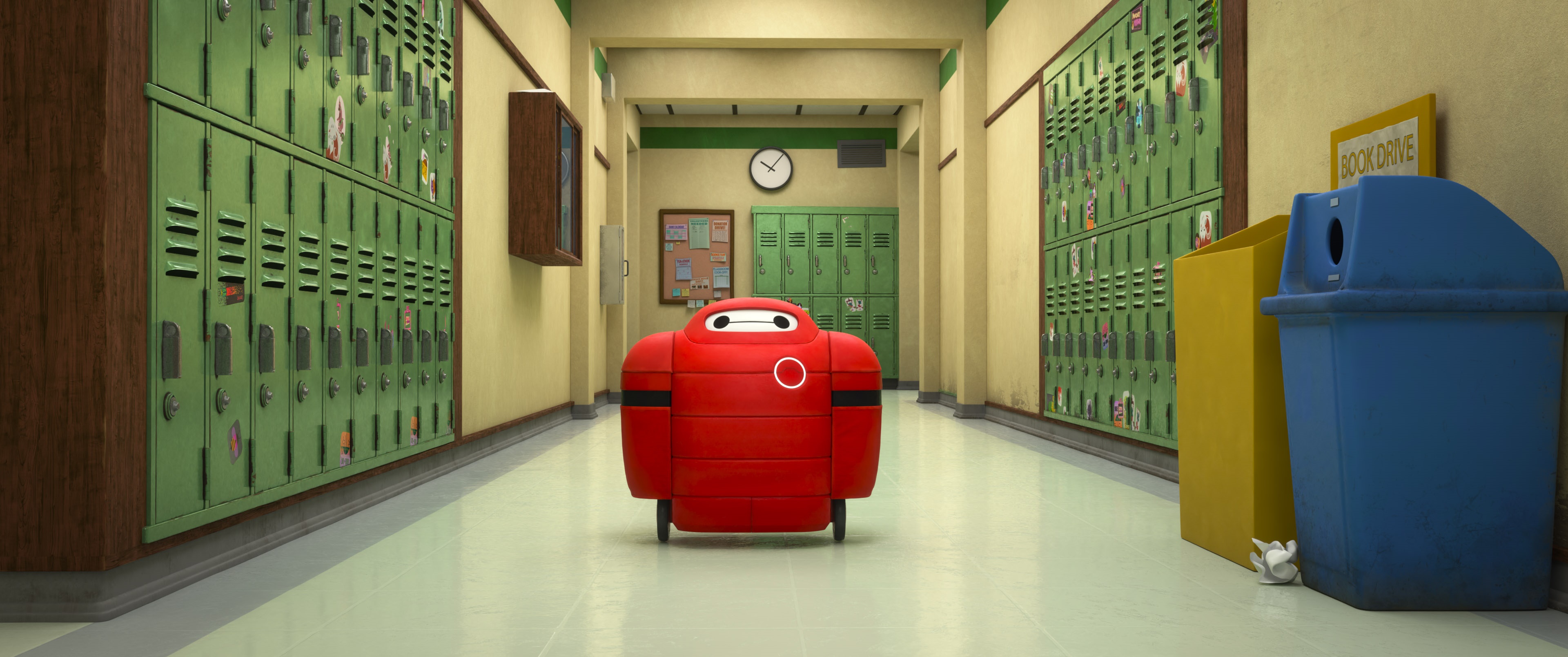 Baymax in a School Hallway HD Wallpaper