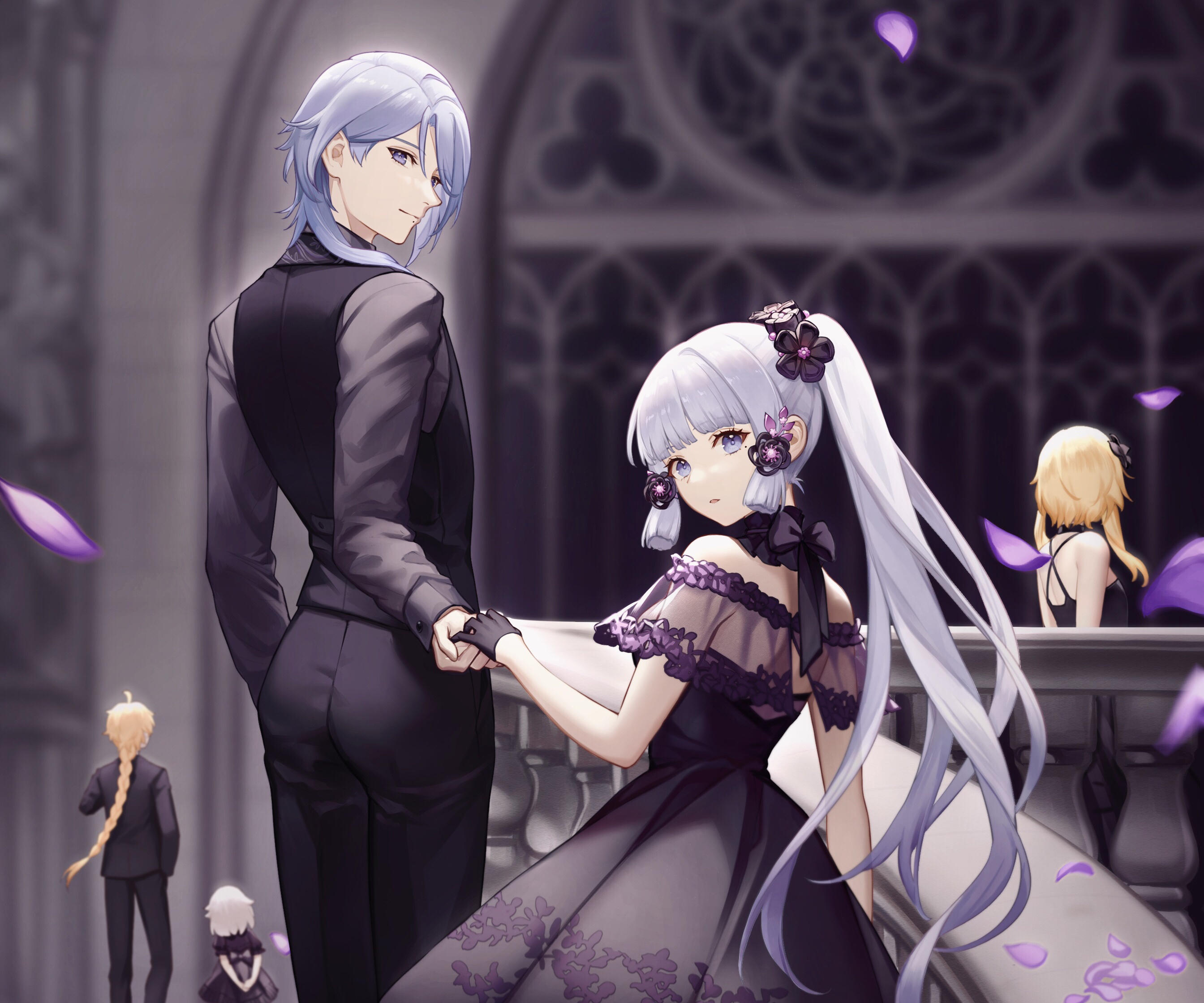 Kamisato Ayato and Kamisato Ayaka from Genshin Impact HD Wallpaper