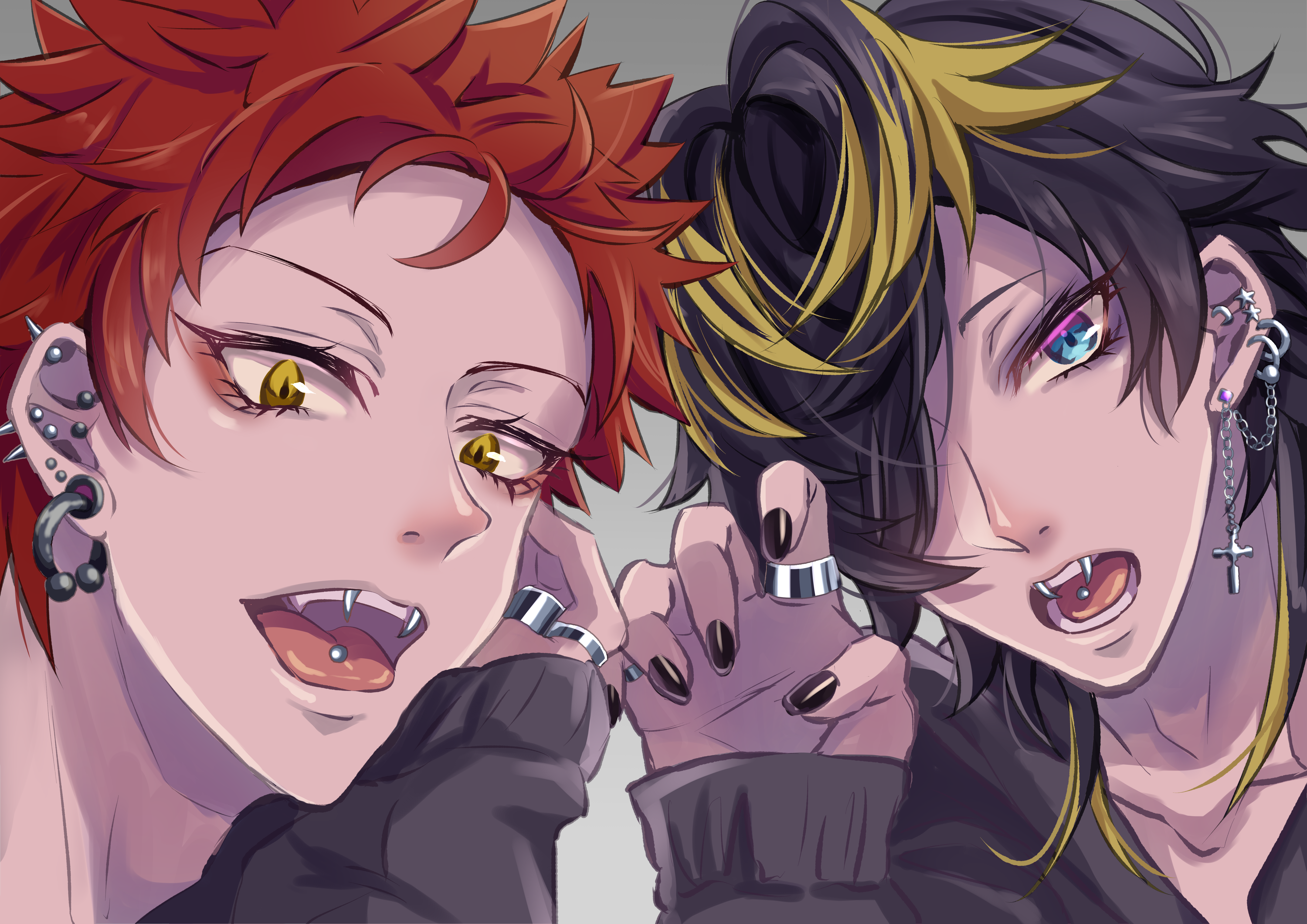 Harai Kuko and Aimono Jyushi from Hypnosis Mic 4K HD Wallpaper