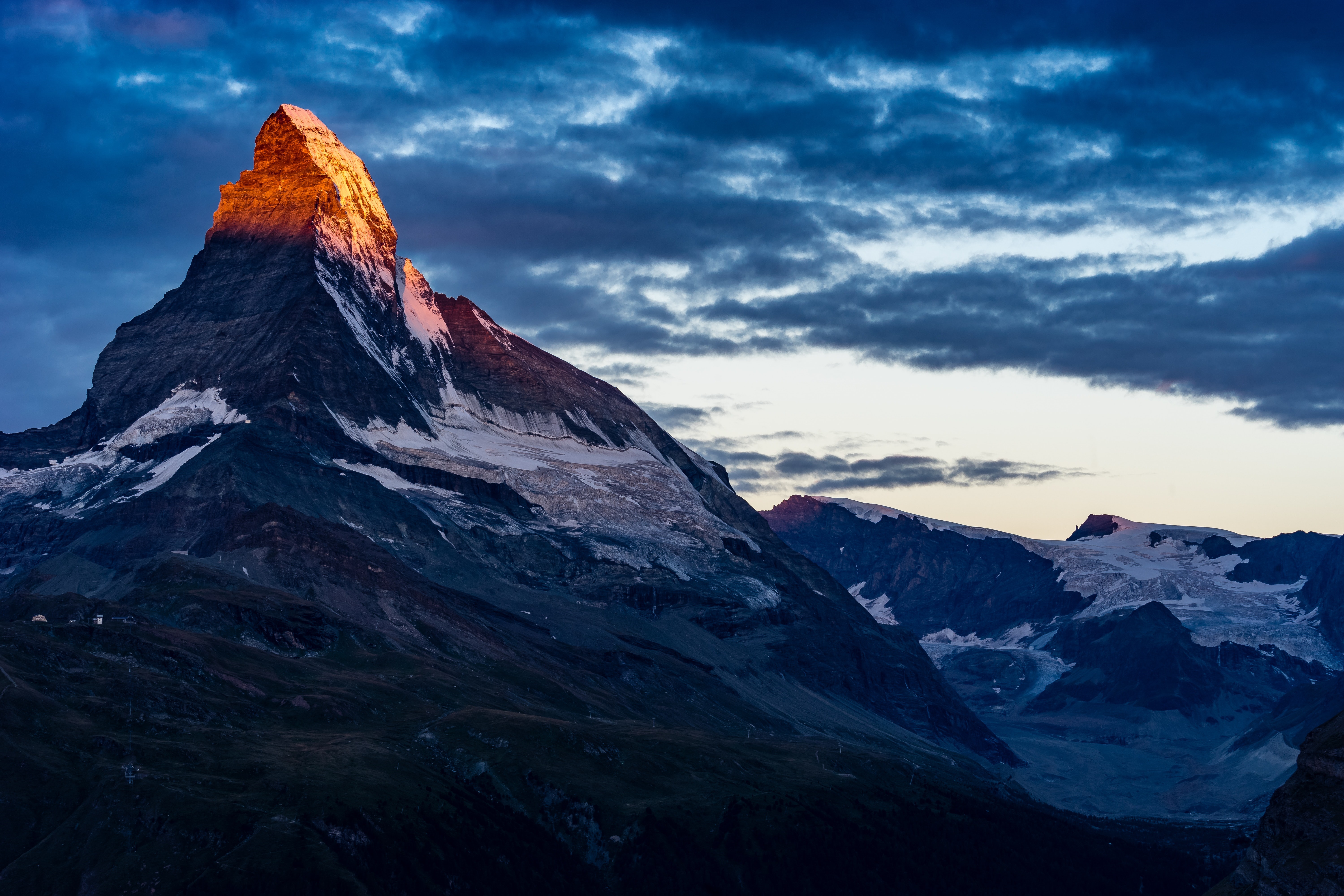 The Matterhorn mountain in Switzerland at sunrise HD Wallpaper