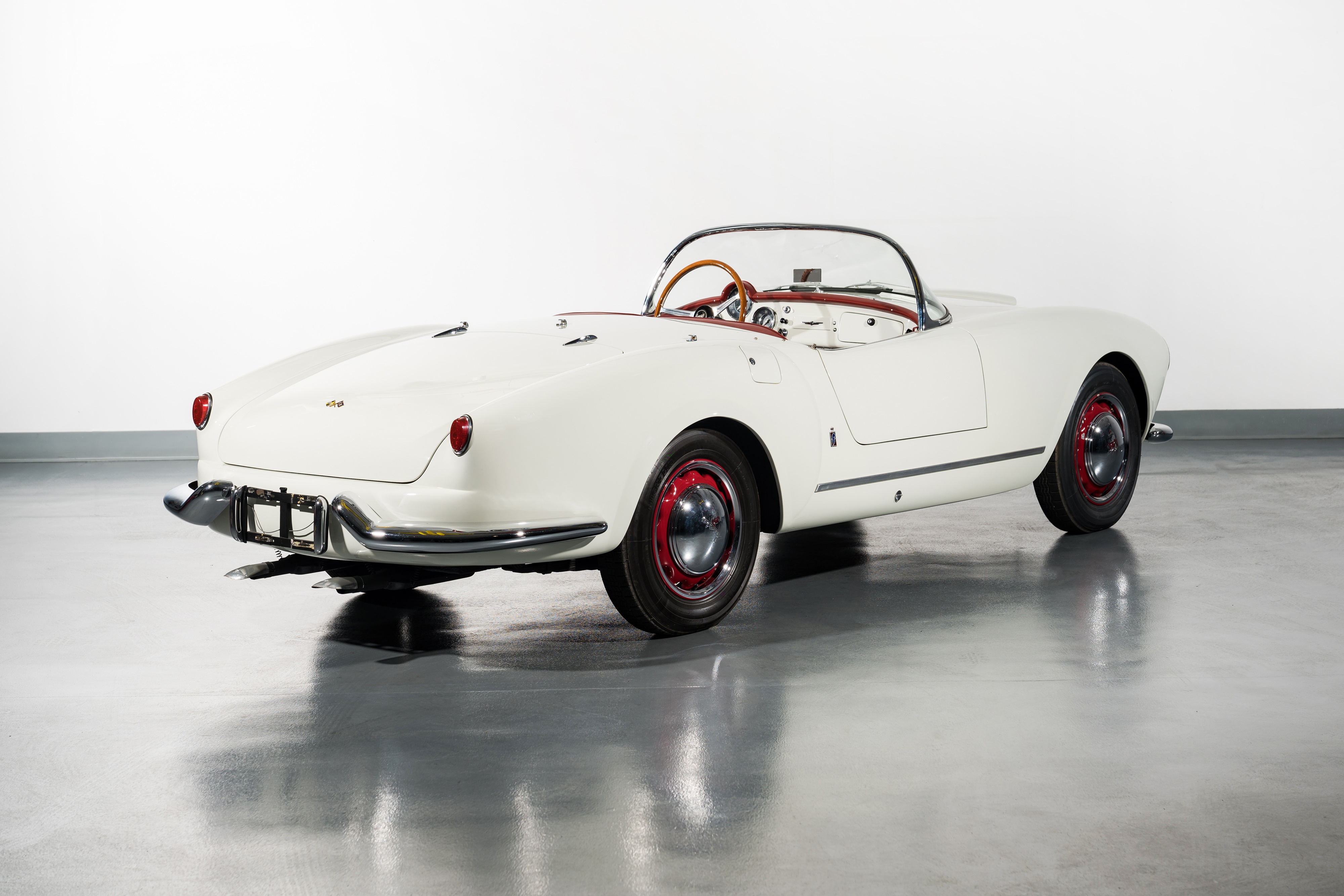 White 1954 Chevrolet Corvette C1 Convertible HD Wallpaper
