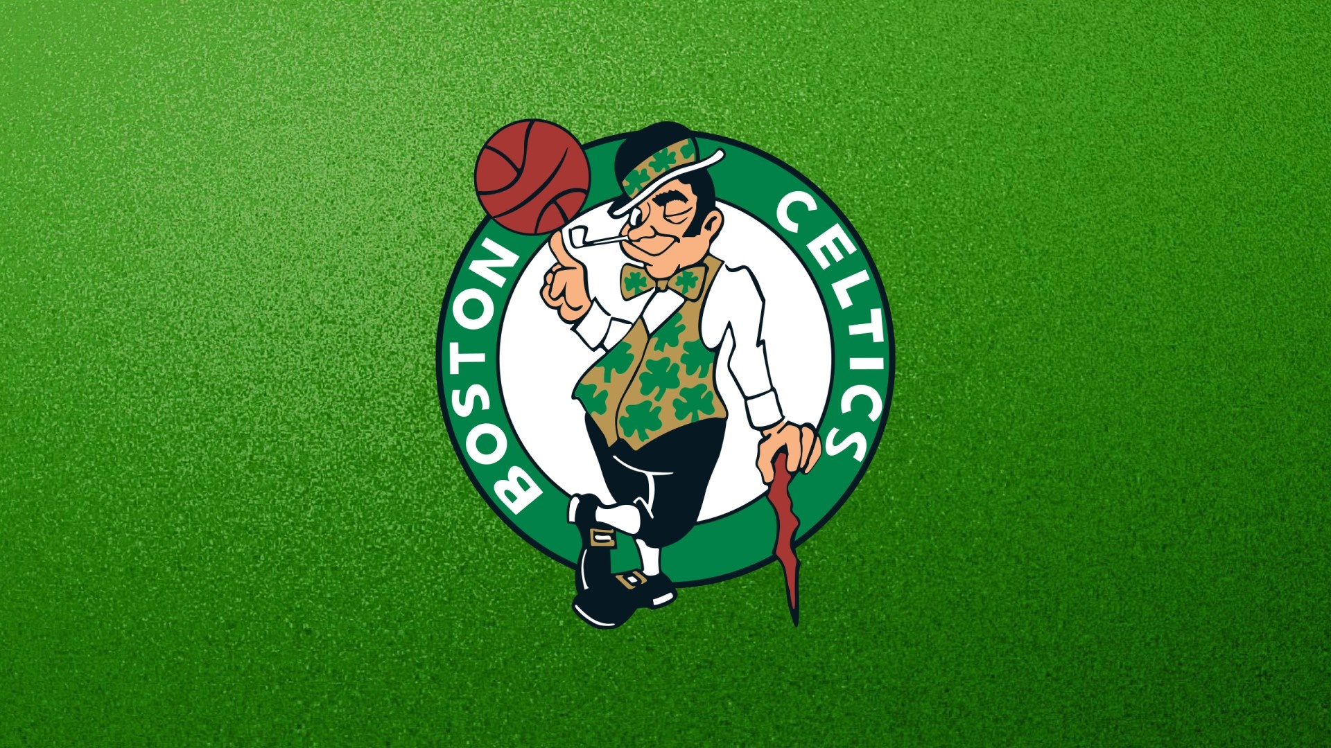 Boston Celtics logo with leprechaun mascot HD Wallpaper