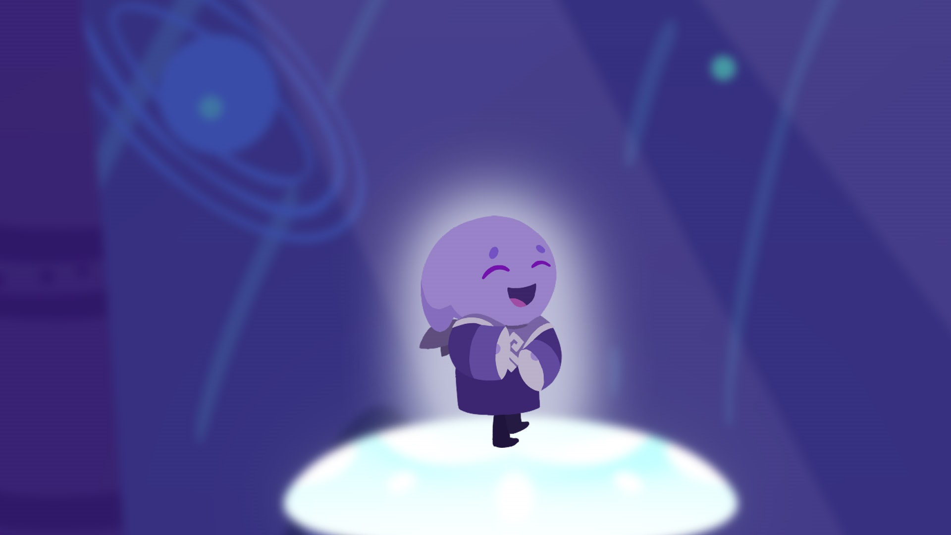 Laulu character in a purple environment HD Wallpaper