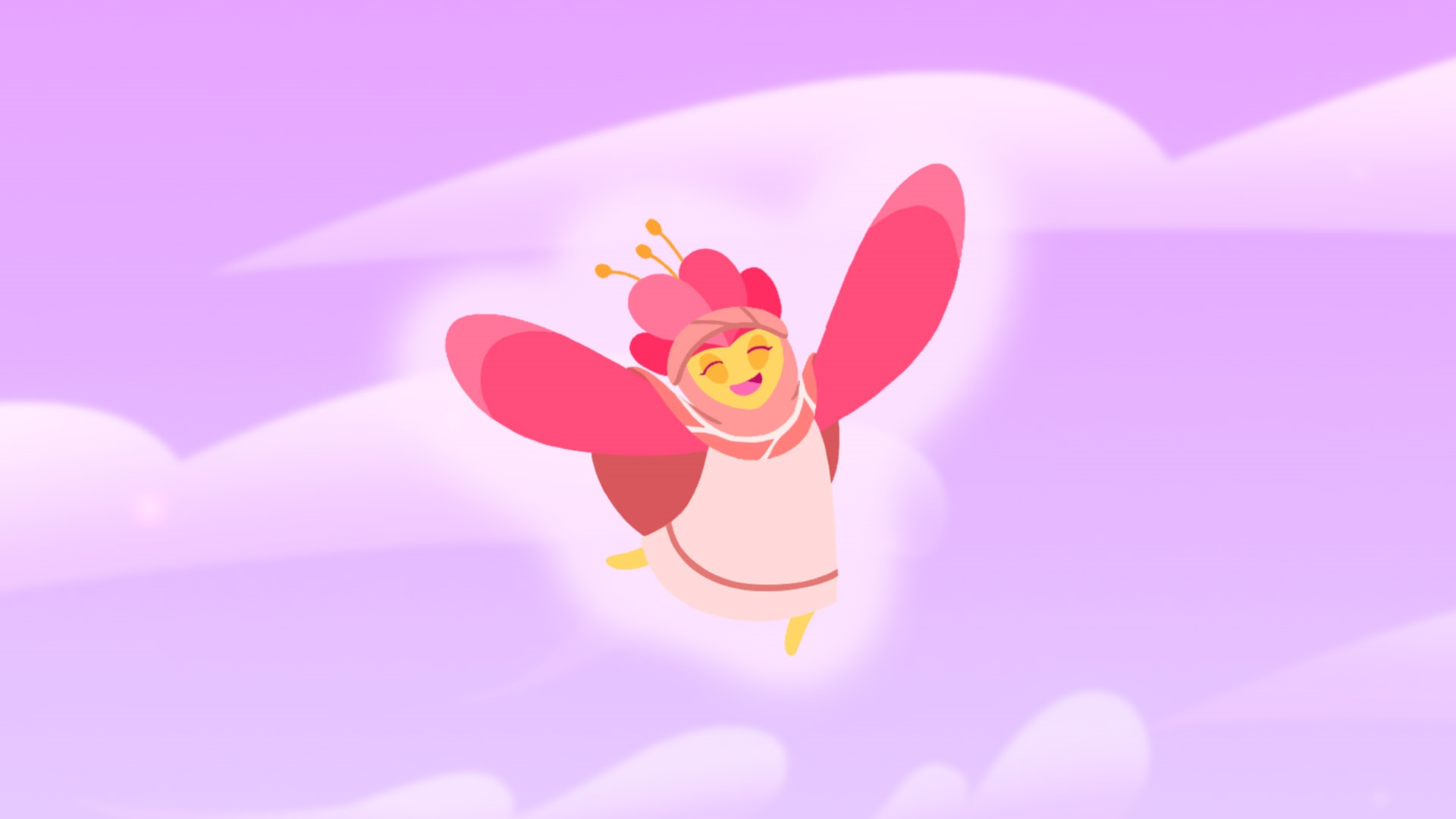 Melody Hermit flying in the sky HD Wallpaper
