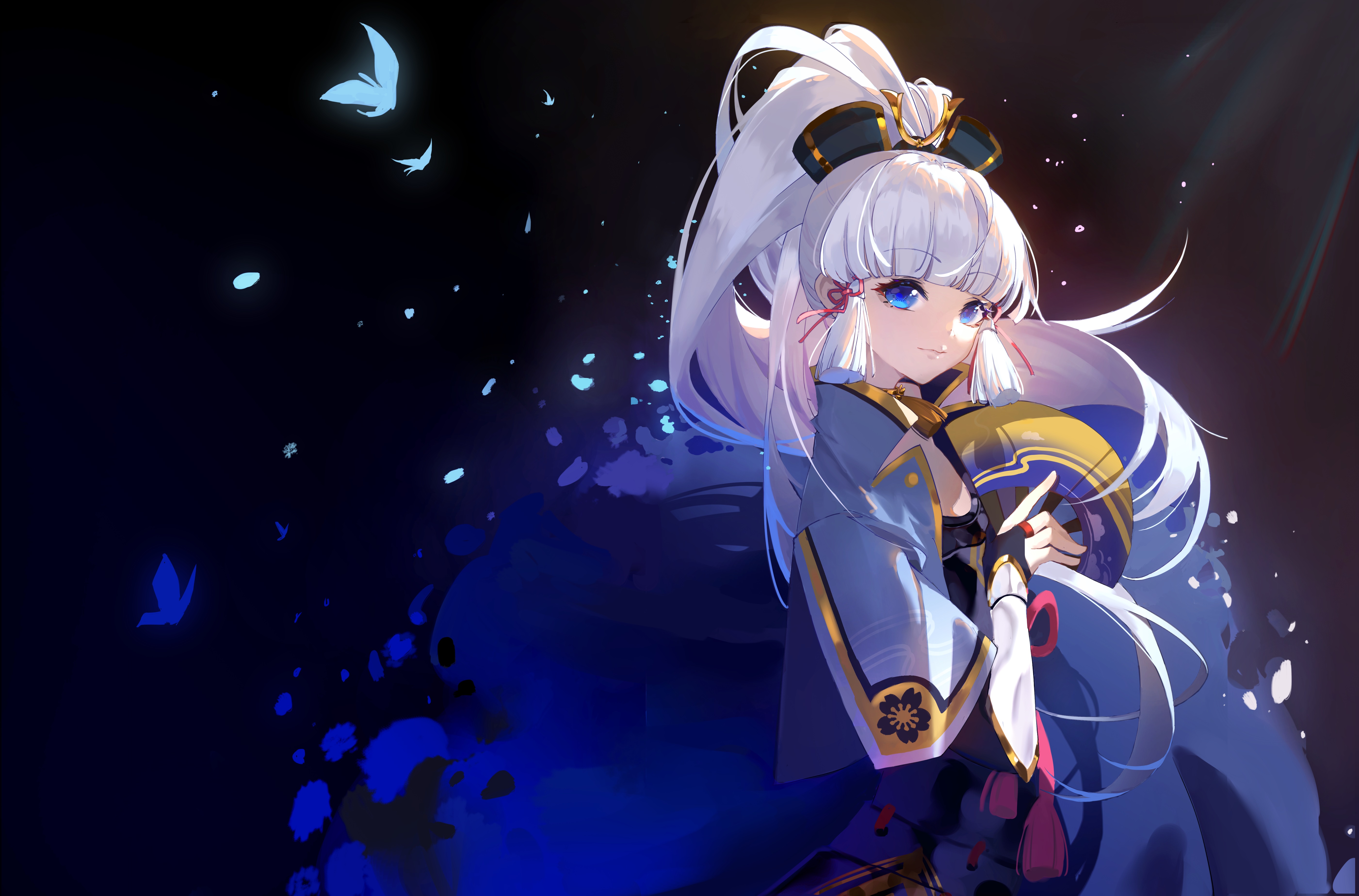 Kamisato Ayaka from Genshin Impact 4K HD Wallpaper