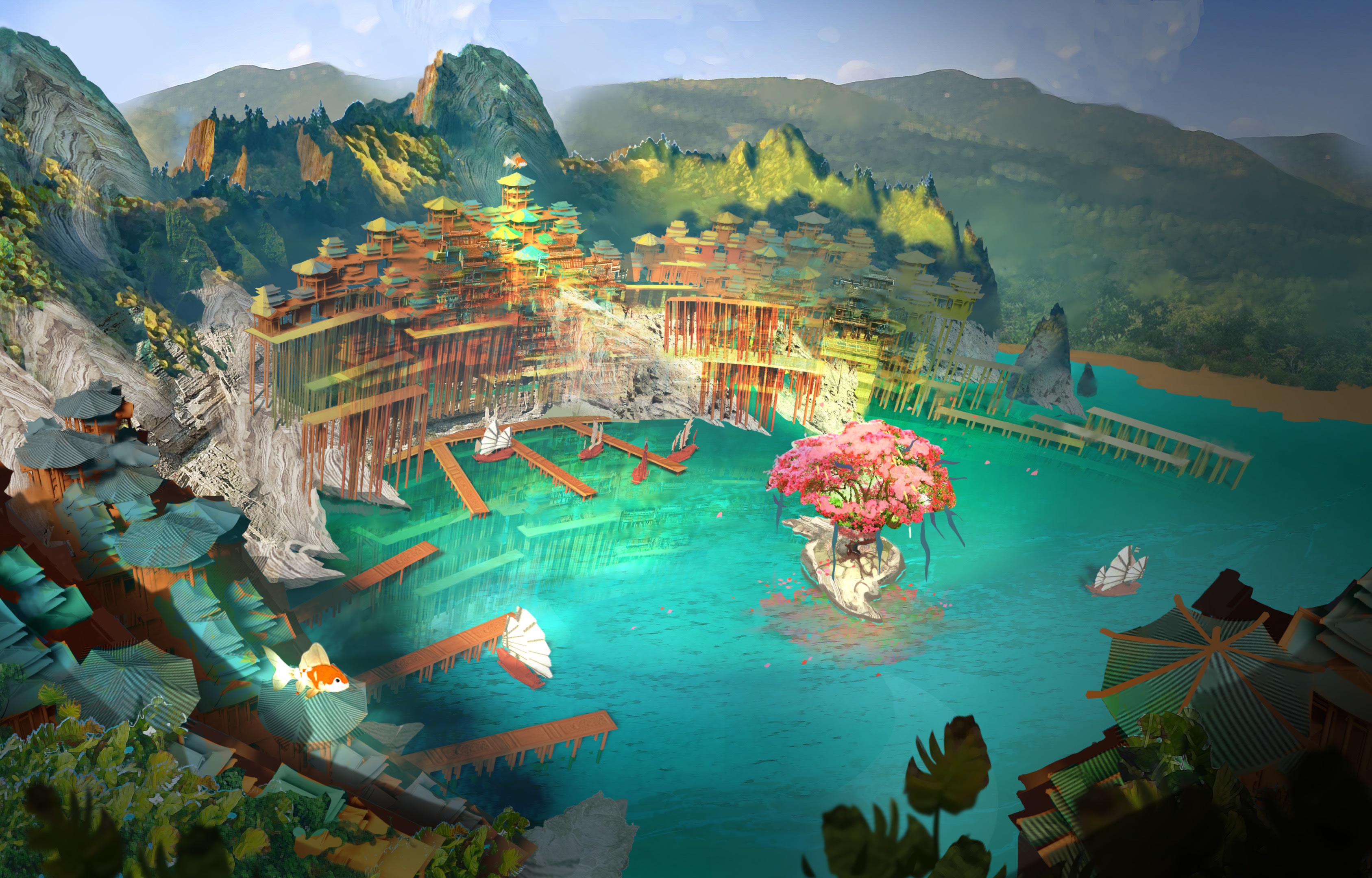 Guild Wars 2: End Of Dragons landscape HD Wallpaper