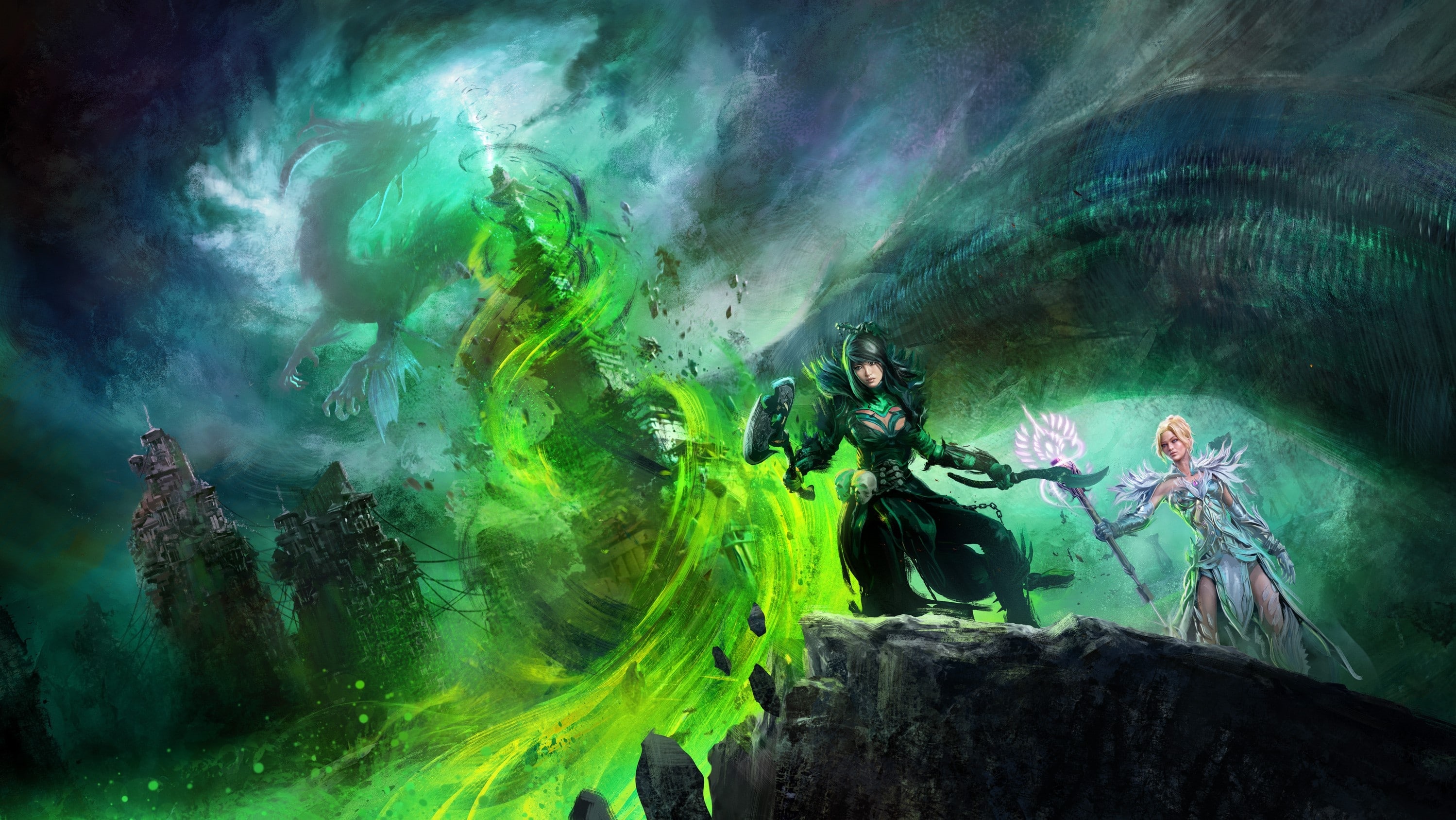 Guild Wars 2: End of Dragons Dragon Fight HD Wallpaper