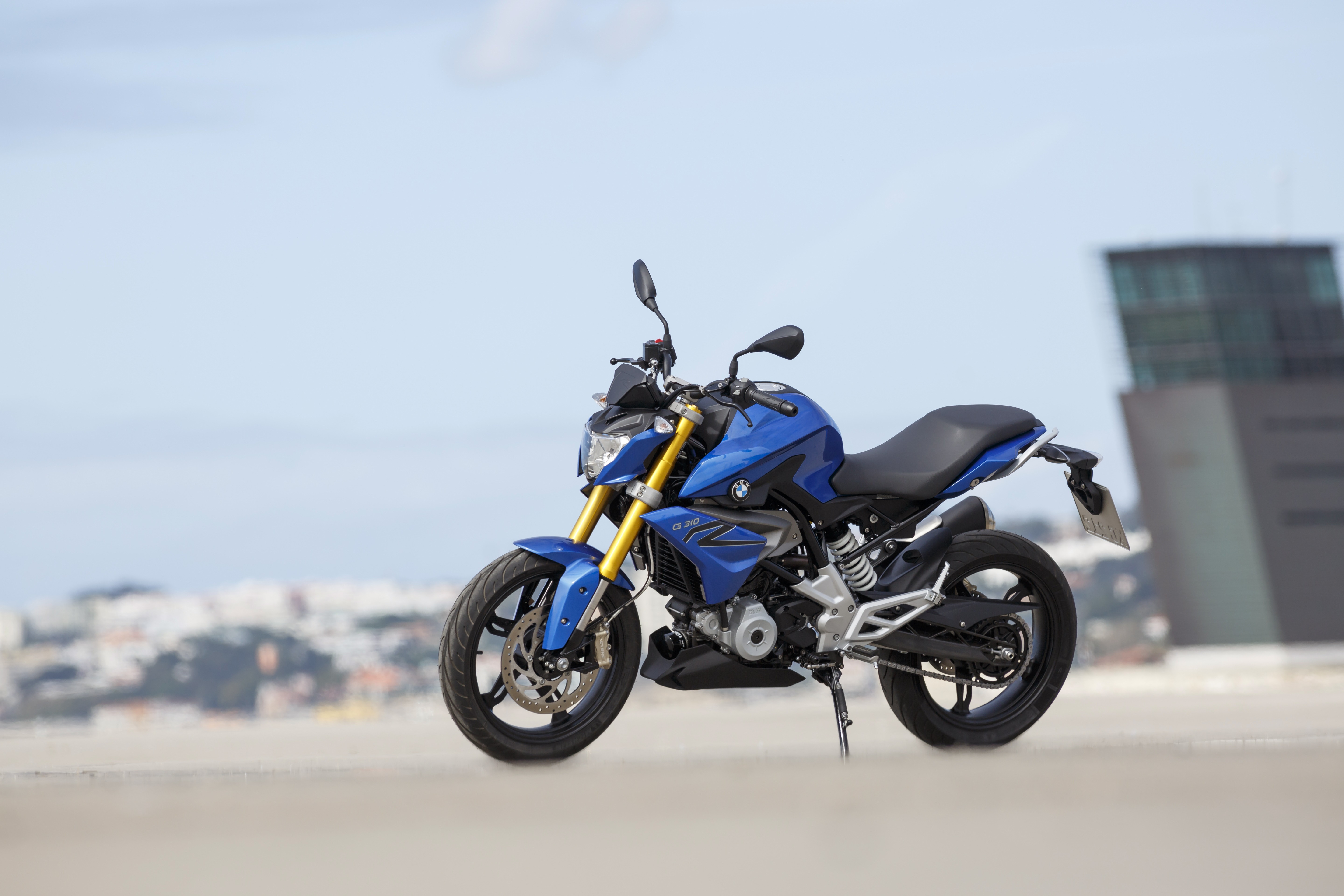 Blue BMW G310R motorcycle 4K HD Wallpaper