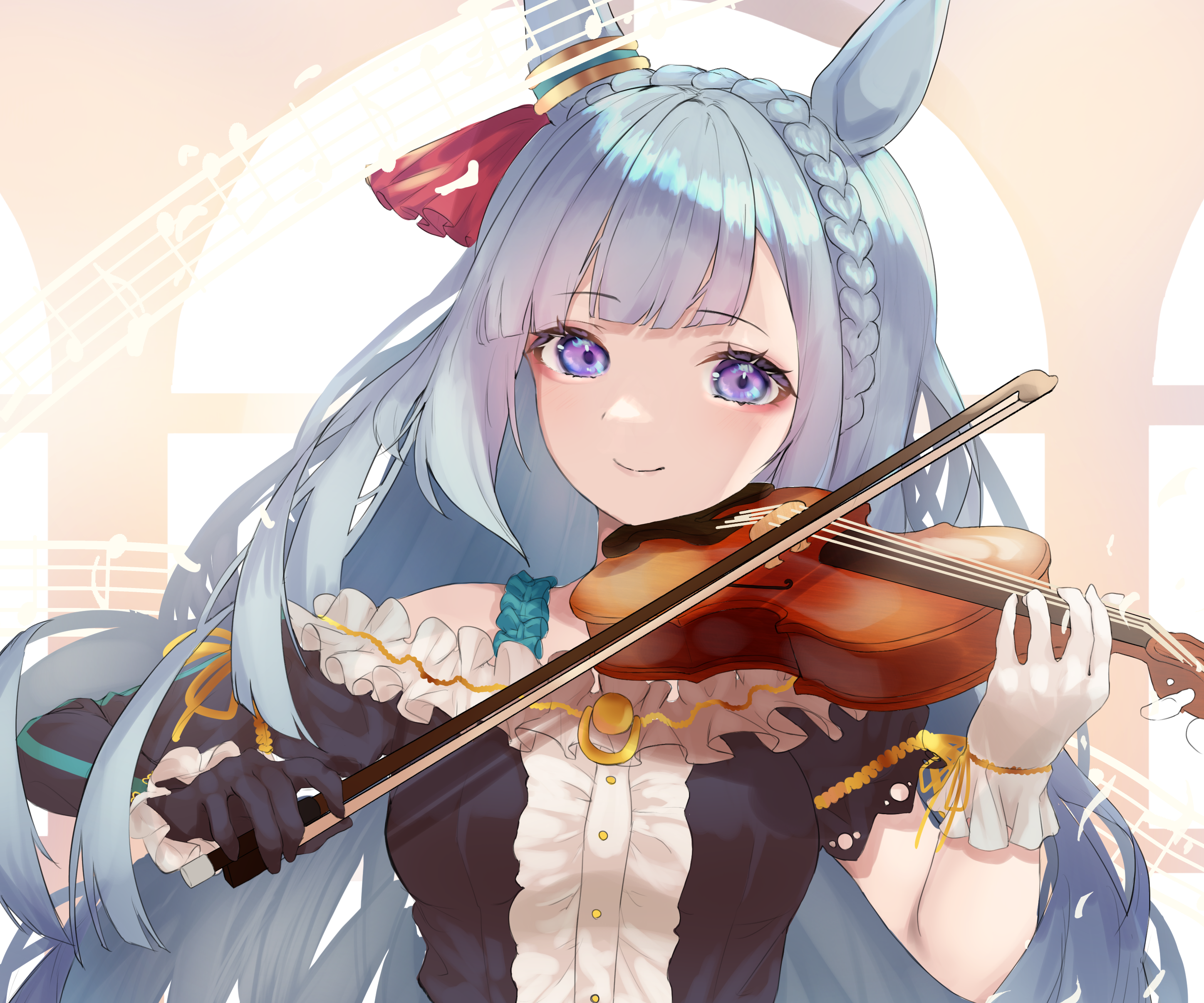 Mejiro Ardan from Uma Musume: Pretty Derby playing violin HD Wallpaper