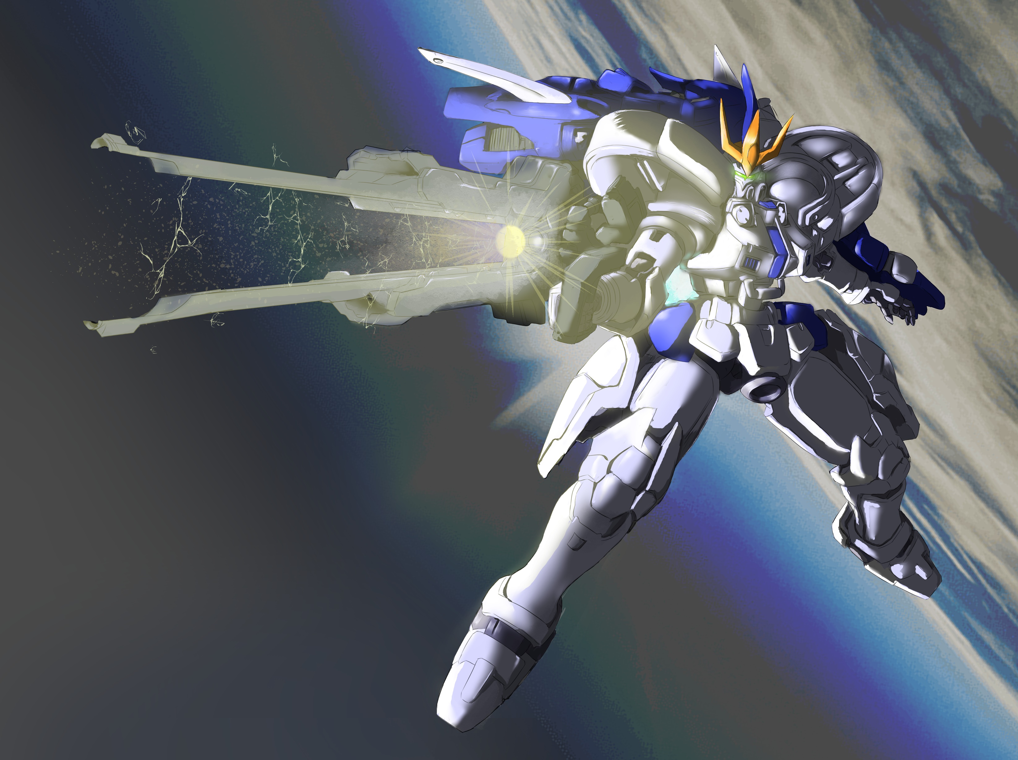 OZ-00MS2B Tallgeese III in space HD Wallpaper