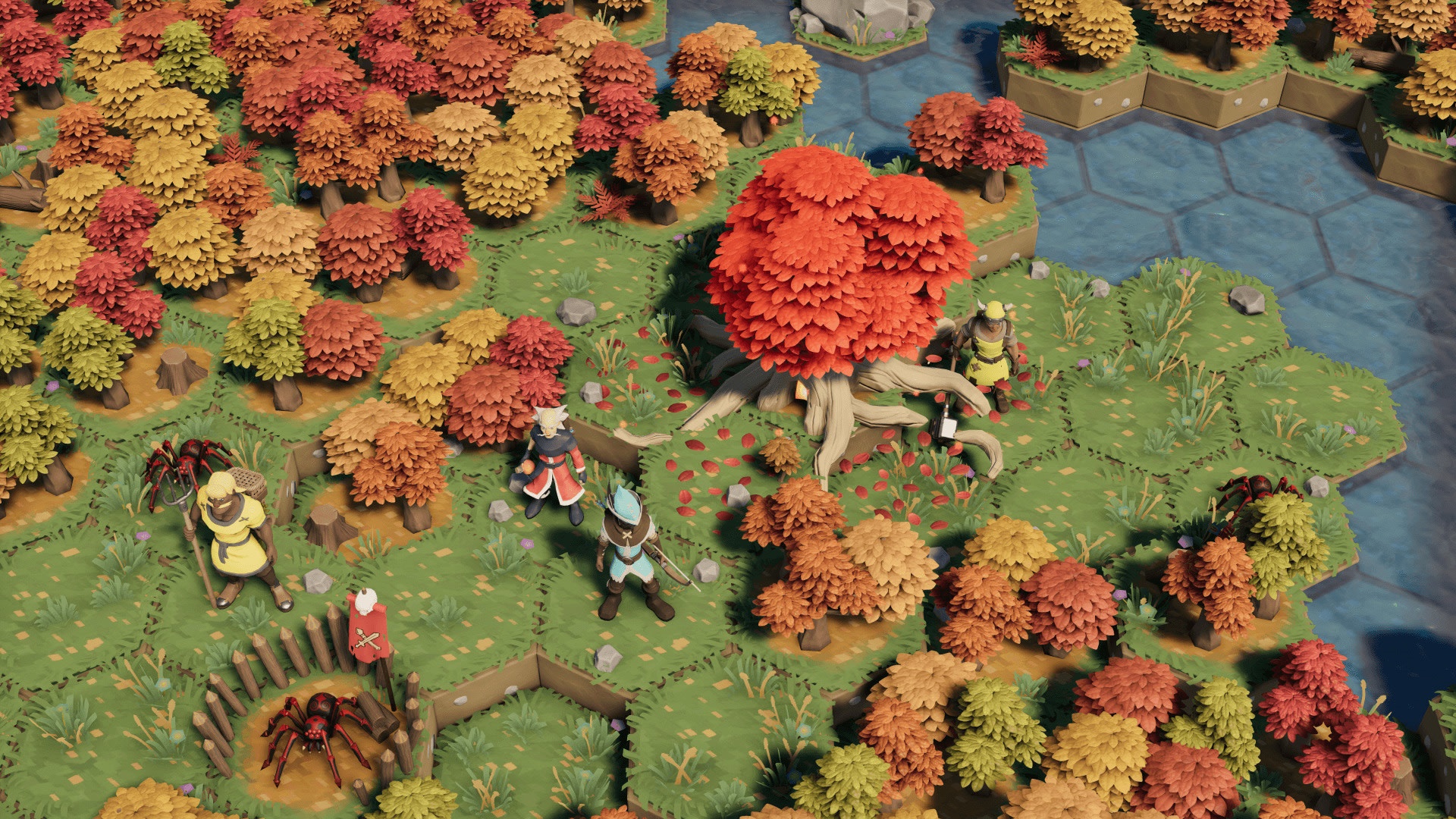 For The King II characters in autumn forest HD Wallpaper