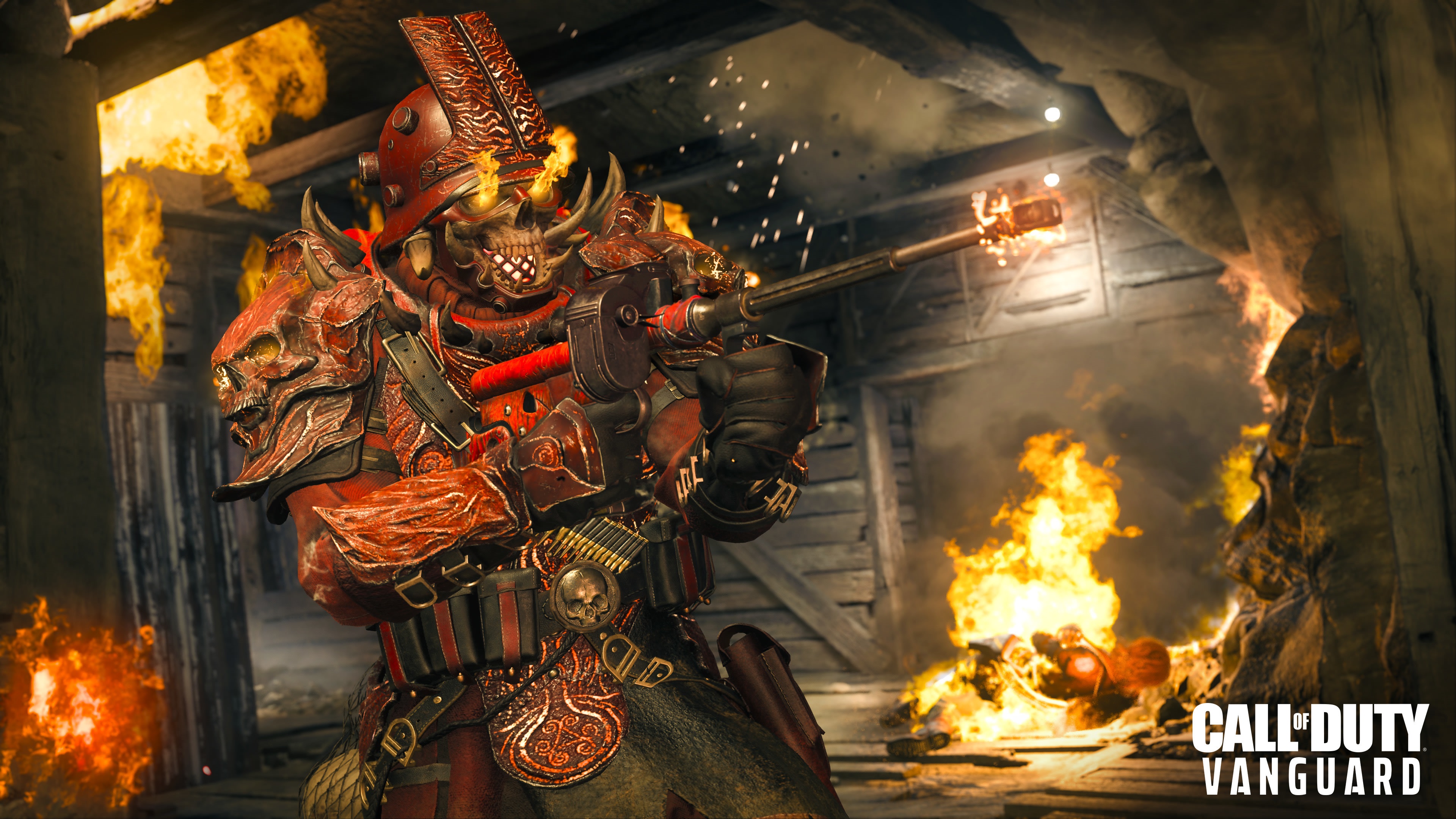 Call of Duty: Vanguard character with gun in fire HD Wallpaper