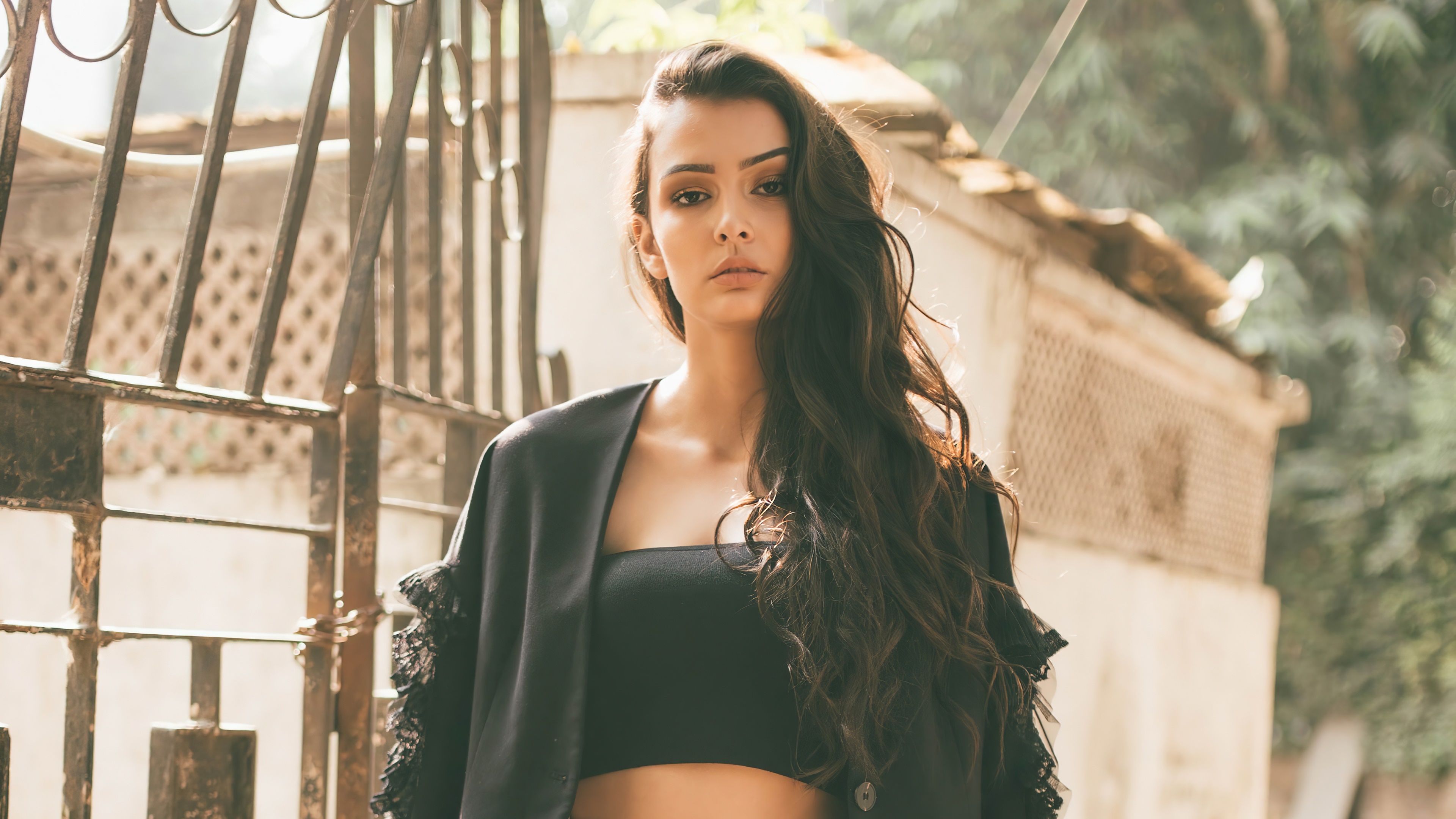 Model with Long Hair HD Wallpaper