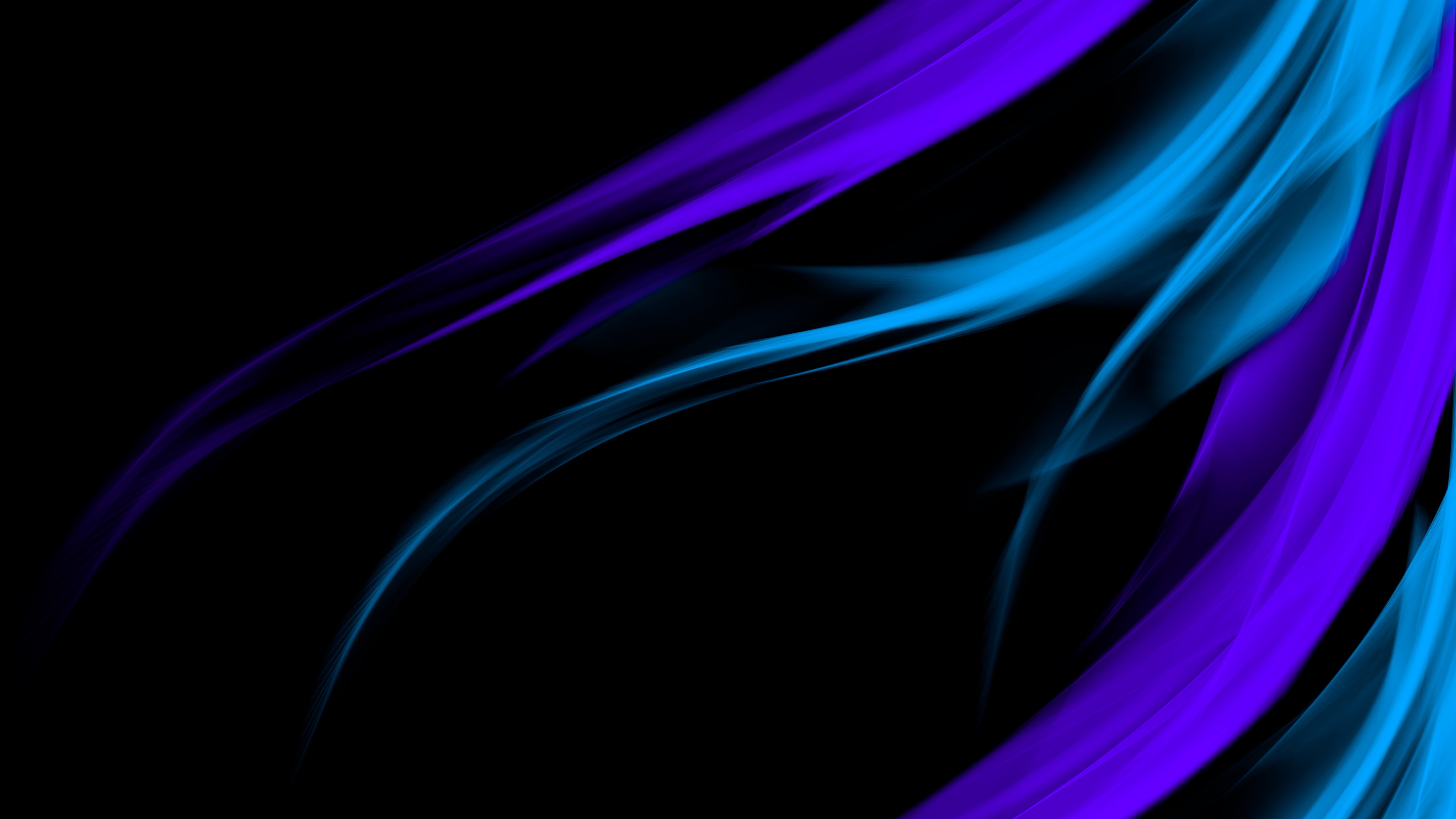 Abstract Blue and Purple Swirls 4K Design HD Wallpaper