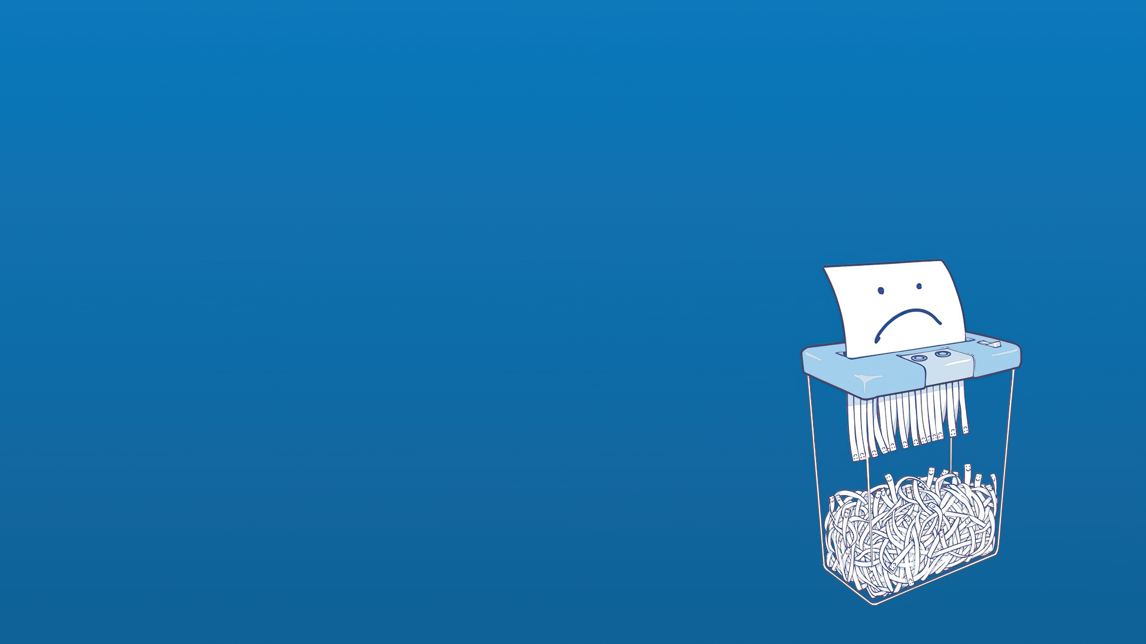 Sad paper in a paper shredder HD Wallpaper