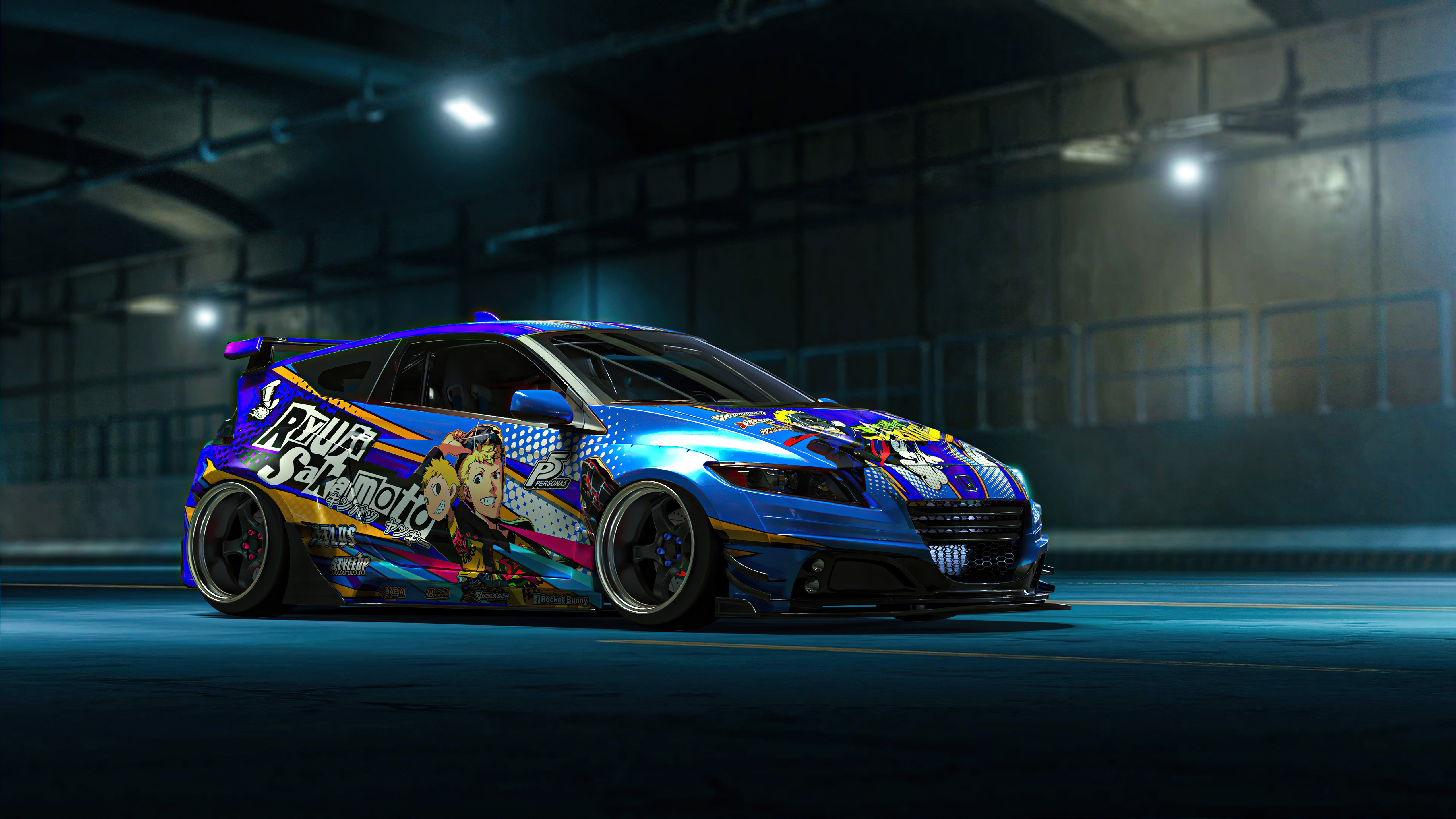 Ryuji Sakamoto from Persona 5 Honda CR-Z HD Wallpaper