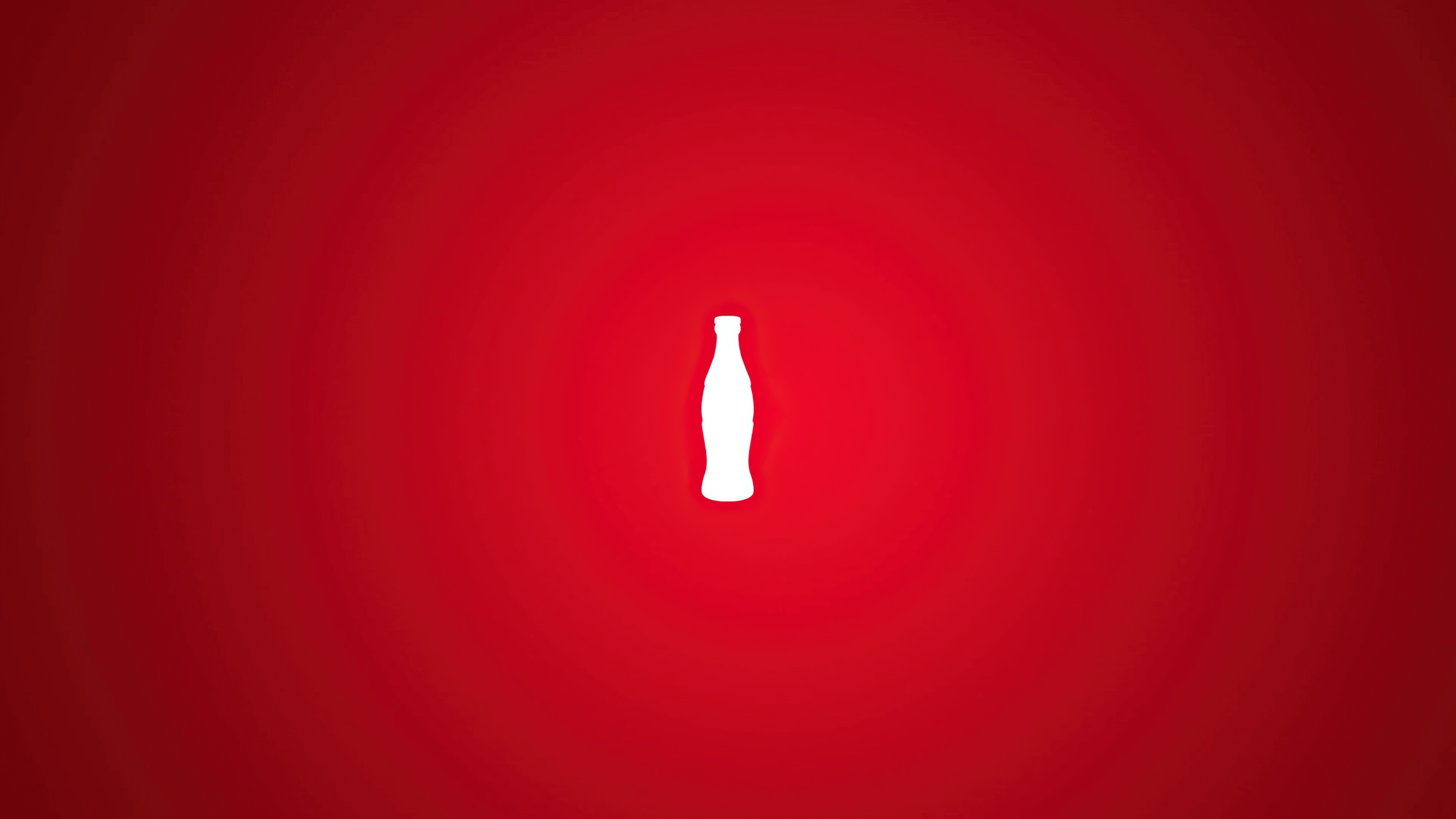 Coca-Cola bottle on red background HD Wallpaper