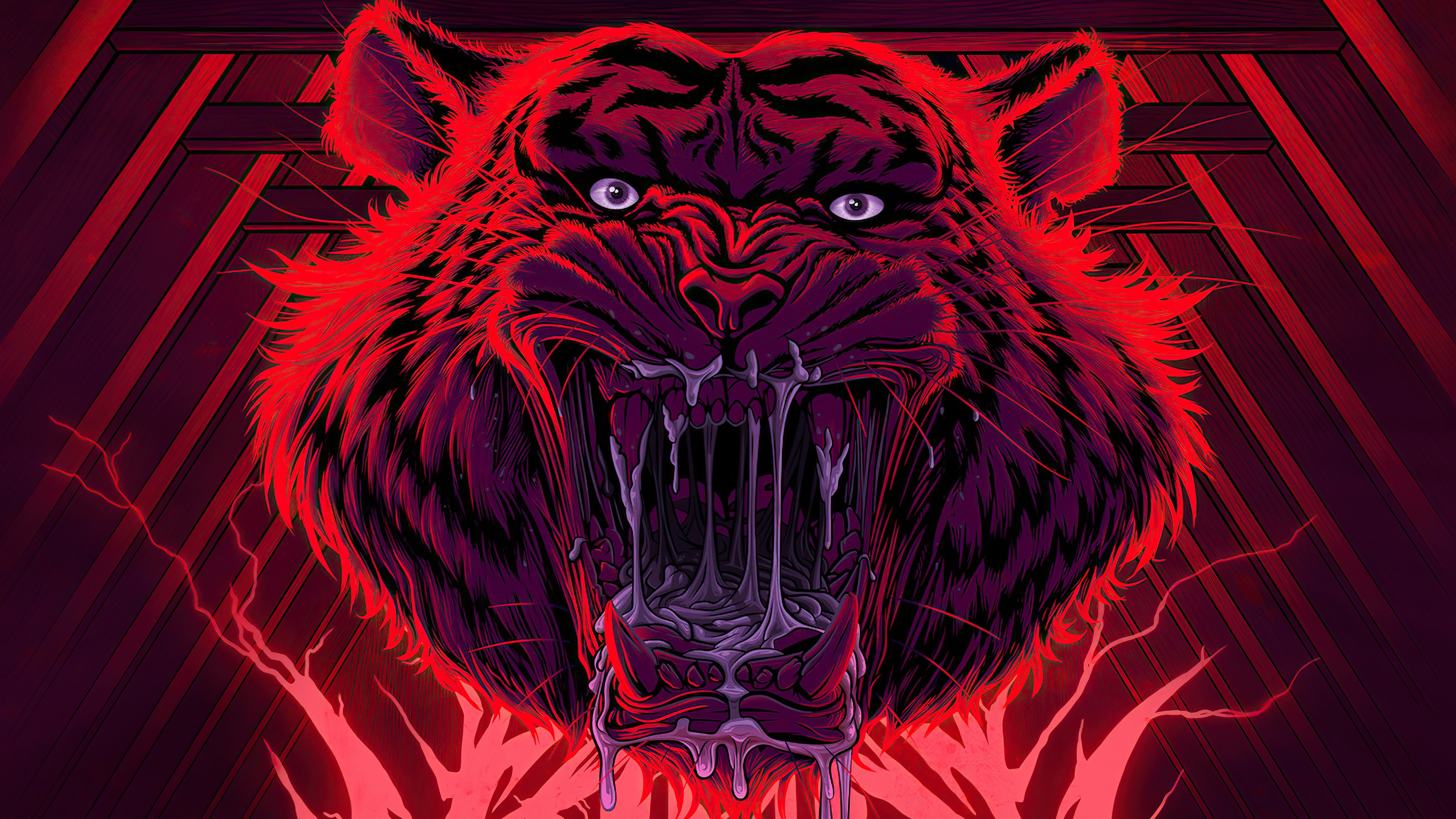Tiger Artwork 4K HD Wallpaper
