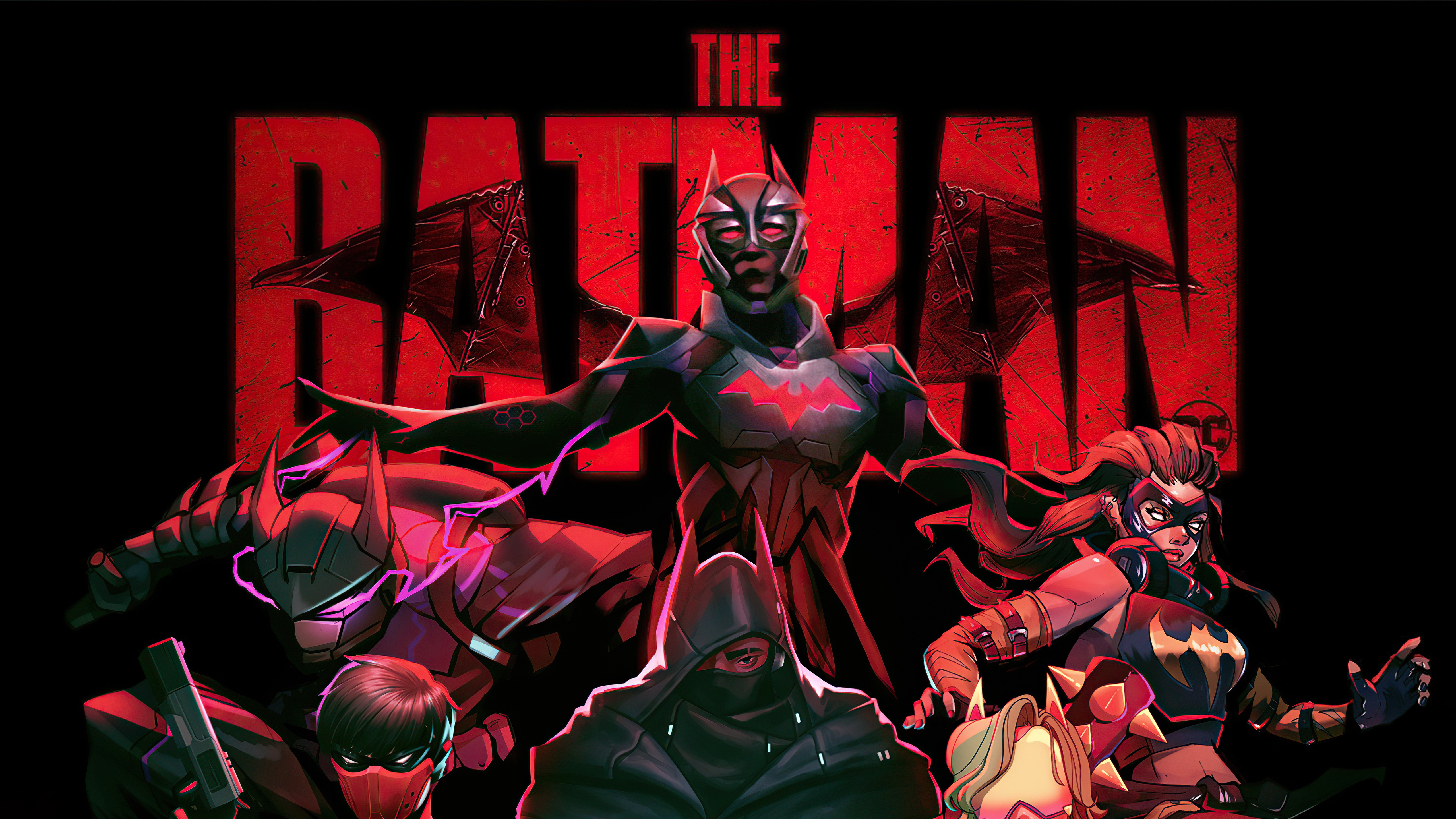 The Batman Characters Artwork HD Wallpaper