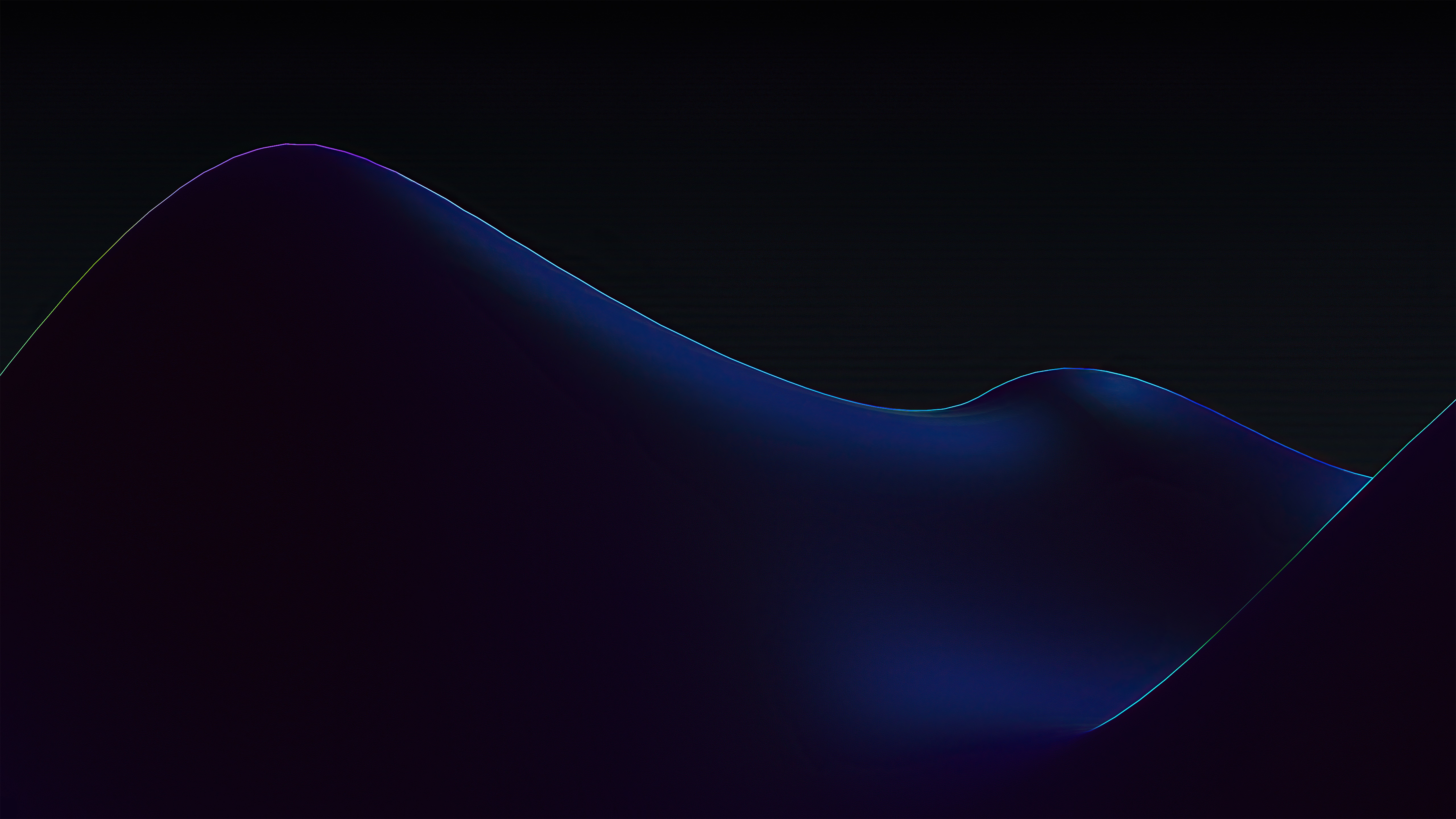 Abstract digital art with blue and purple waves HD Wallpaper