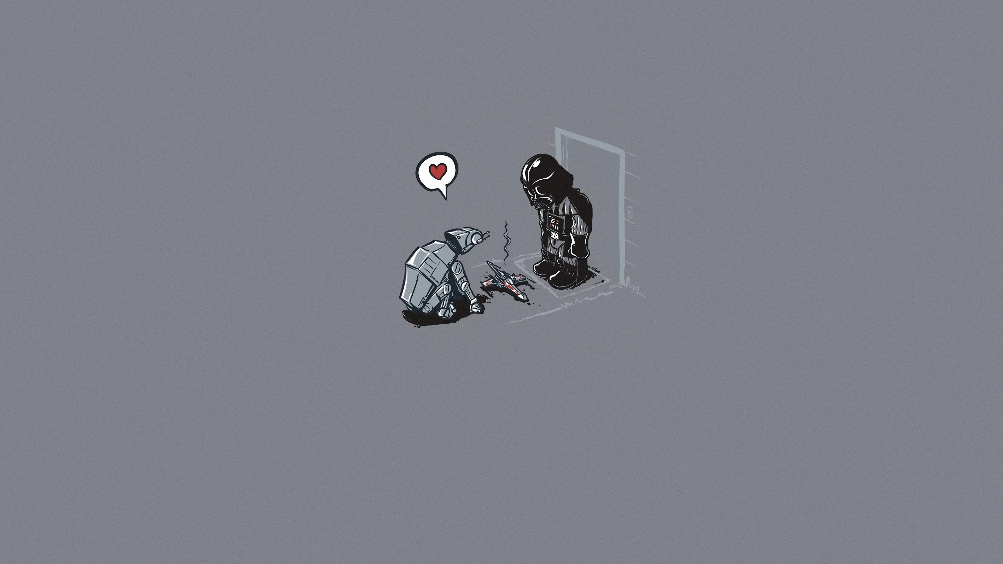 Darth Vader and AT-ST from Star Wars HD Wallpaper