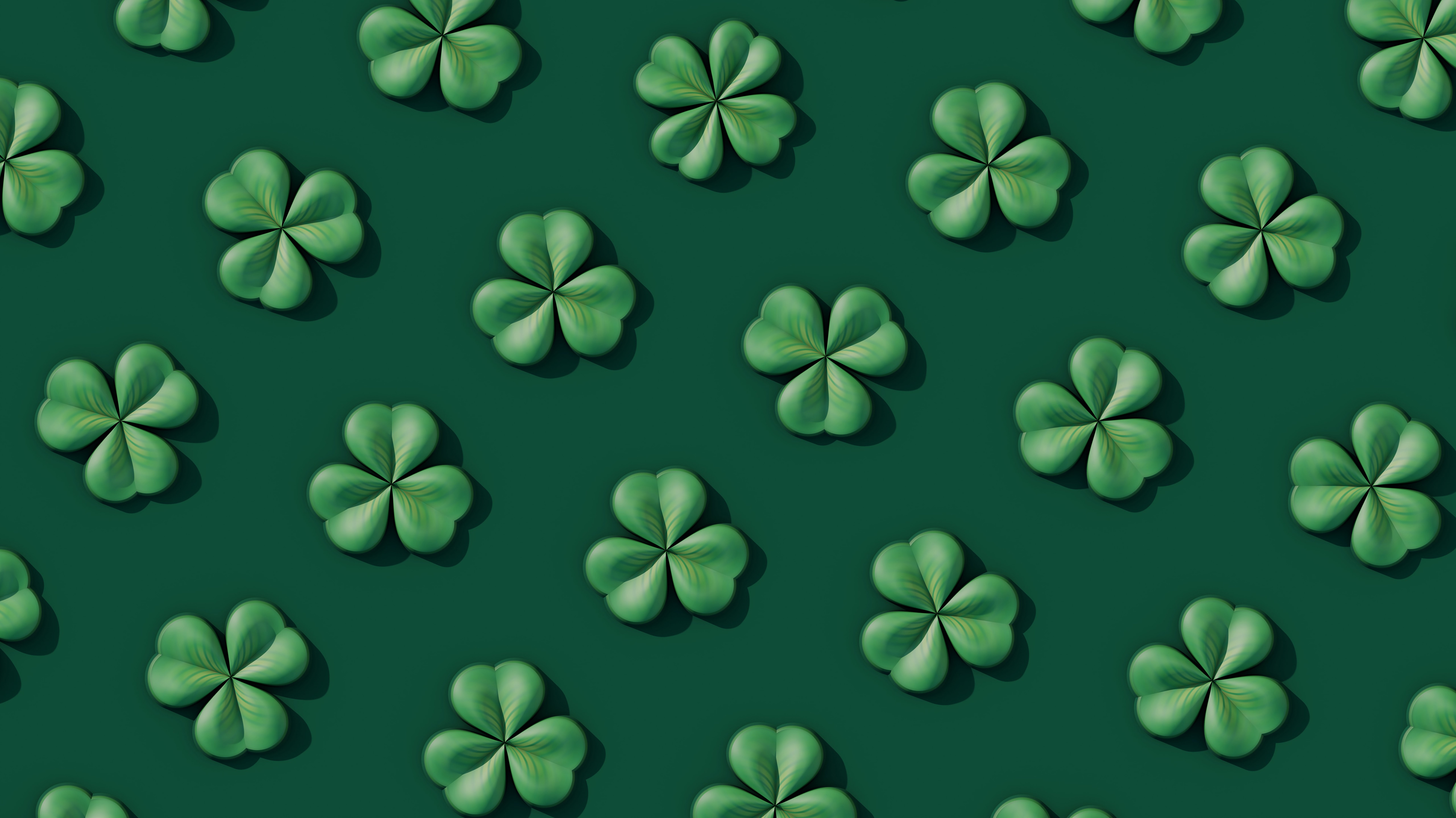 Digital Art of Clover Pattern HD Wallpaper