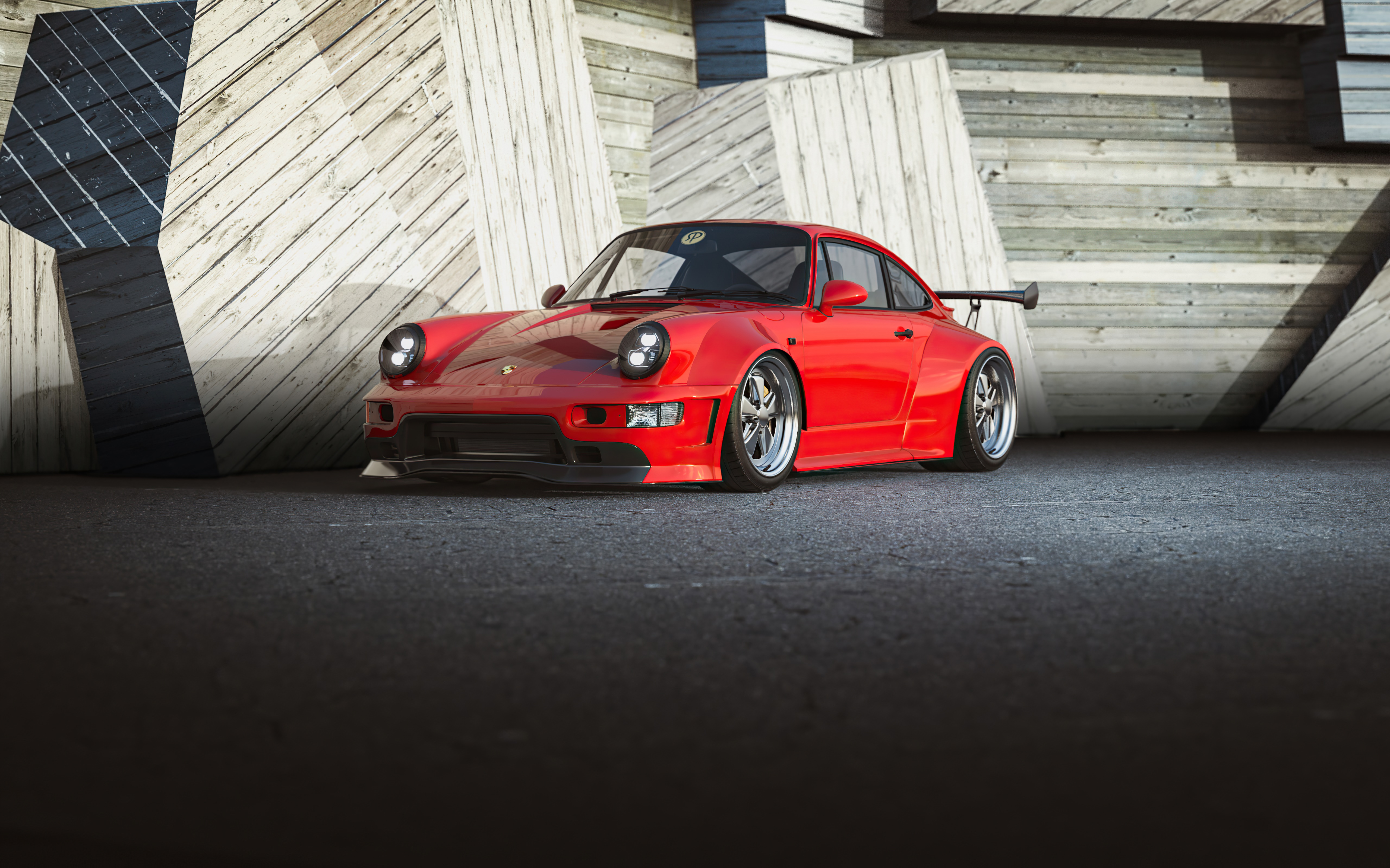 Red Porsche 911 Turbo S HD Wallpaper