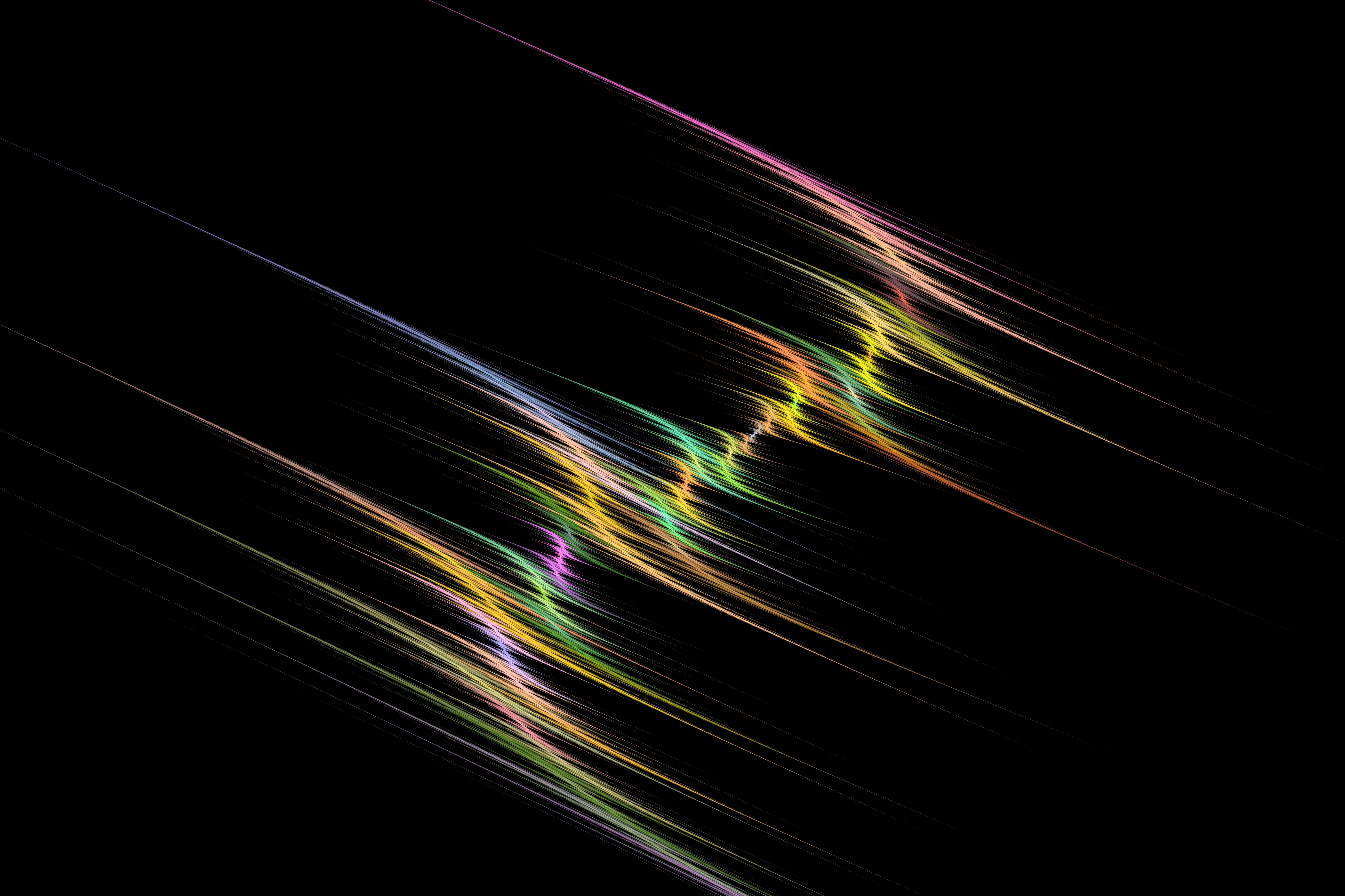 Abstract digital art with colorful light streaks HD Wallpaper