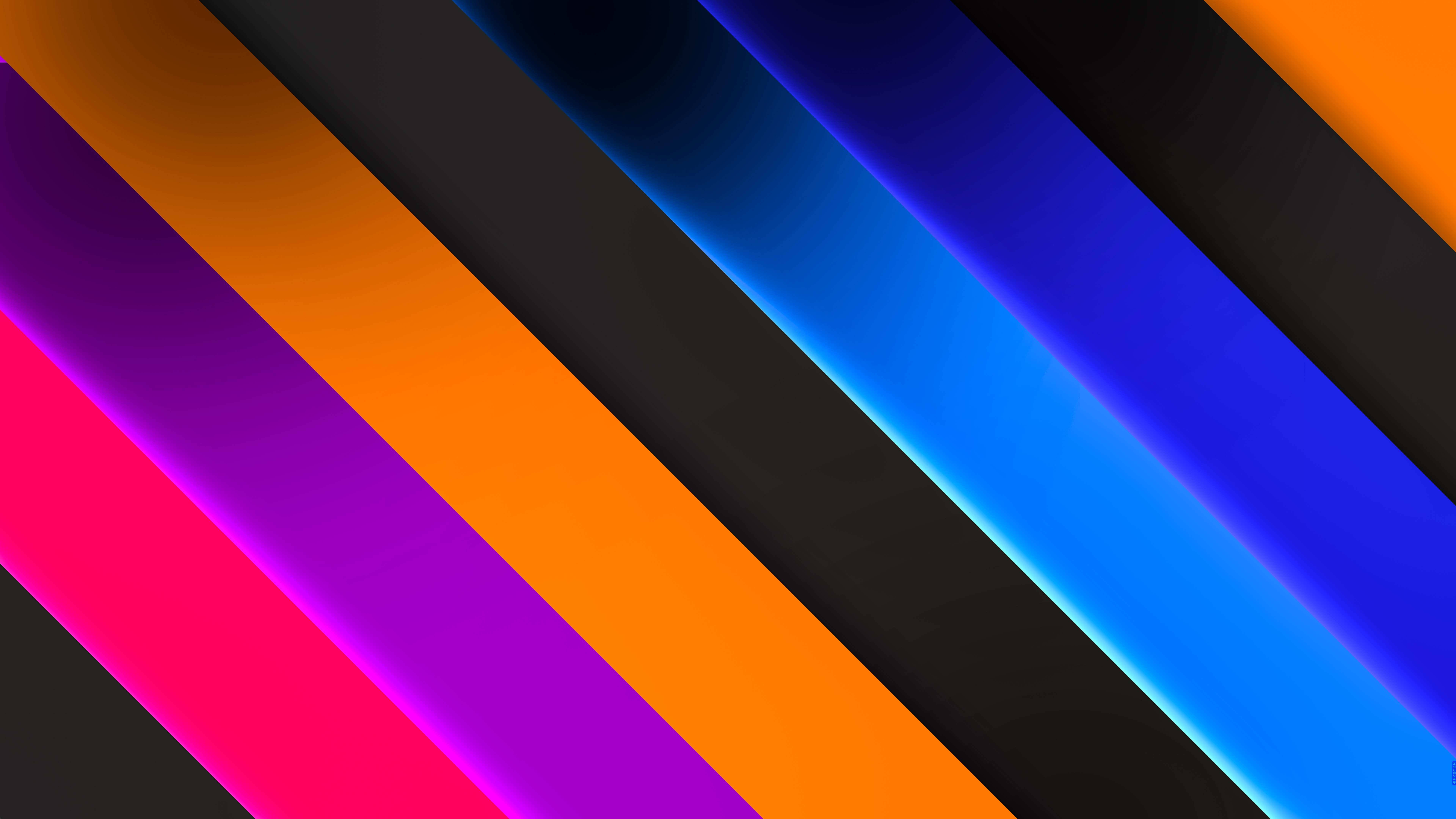 Abstract Diagonal Stripes of Color HD Wallpaper