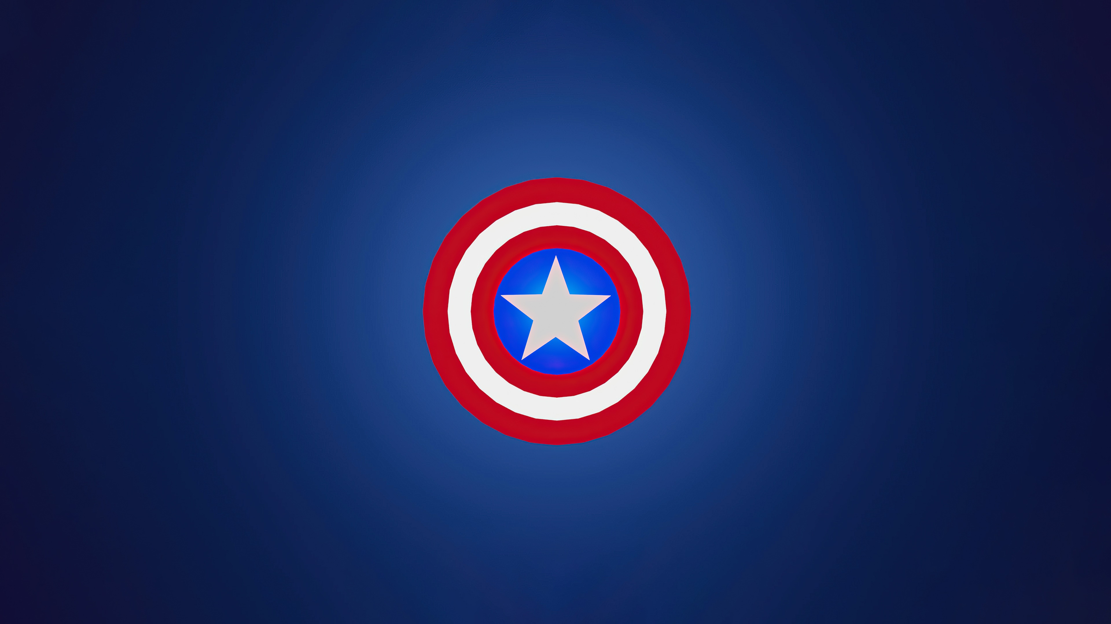 Captain America's Shield Minimalist Logo 4K HD Wallpaper