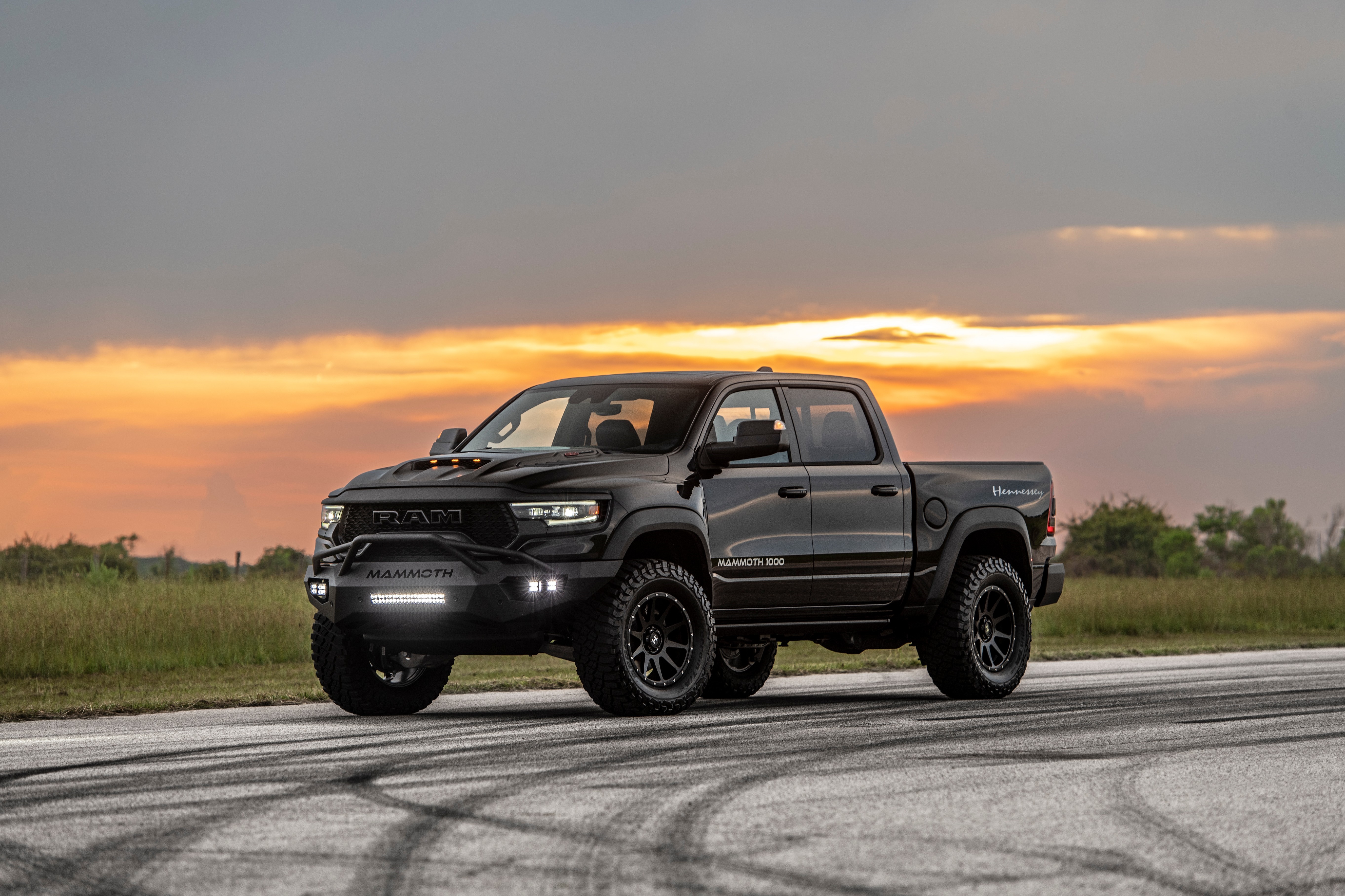 Black Hennessey Mammoth 1000 Ram TRX Truck HD Wallpaper