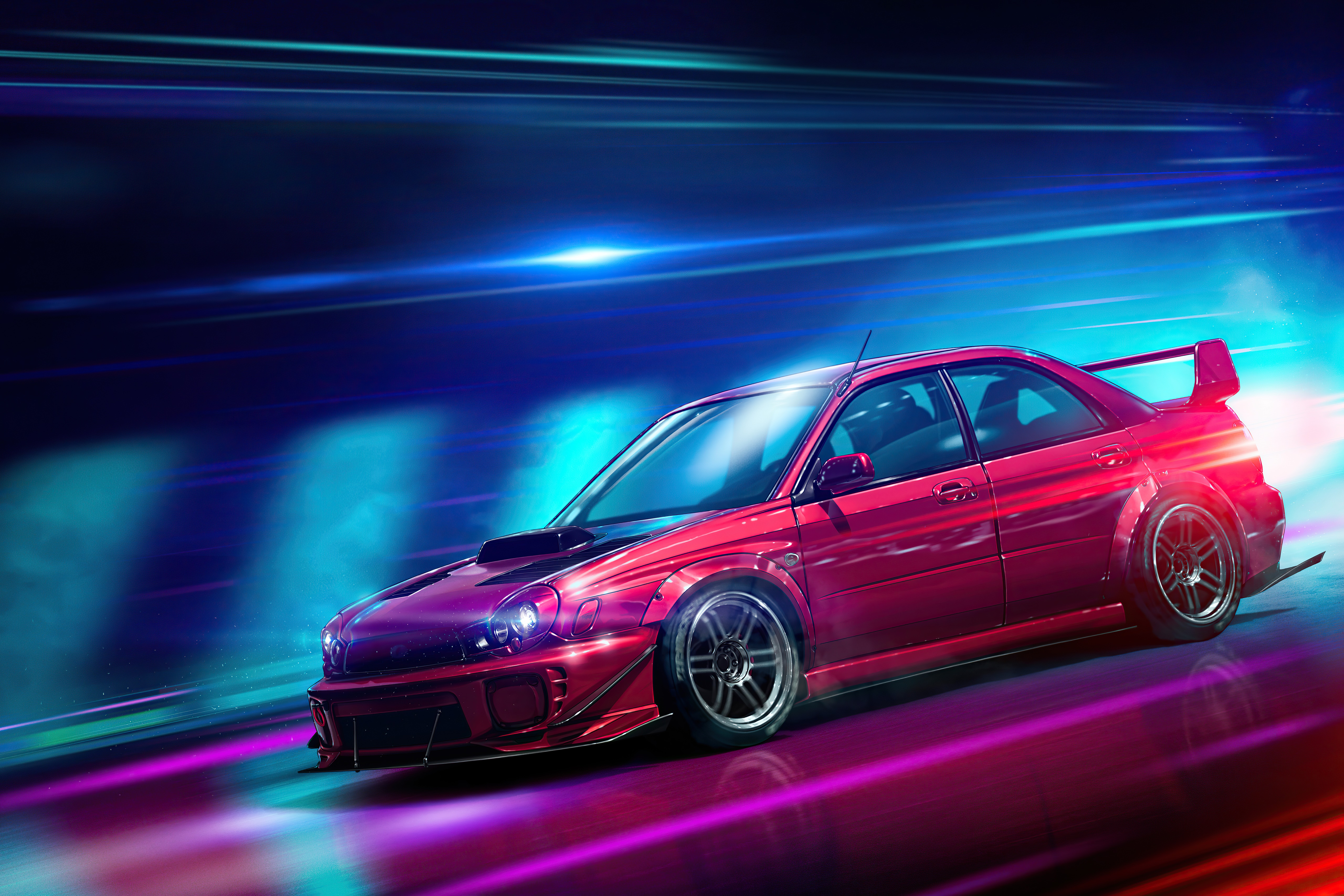 Red Subaru Impreza WRX STI in Need for Speed HD Wallpaper