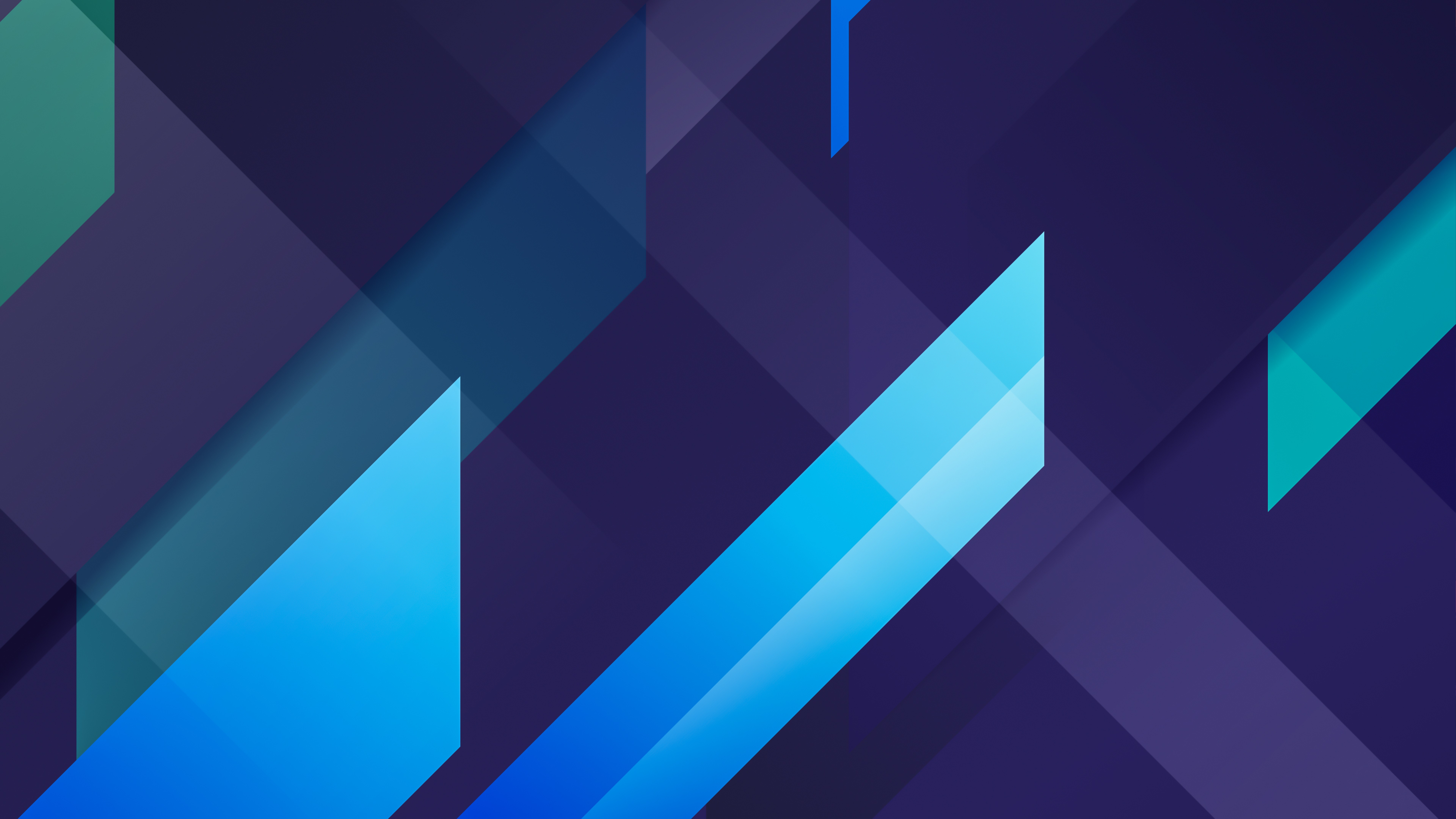 Abstract geometric shapes in blue and green HD Wallpaper
