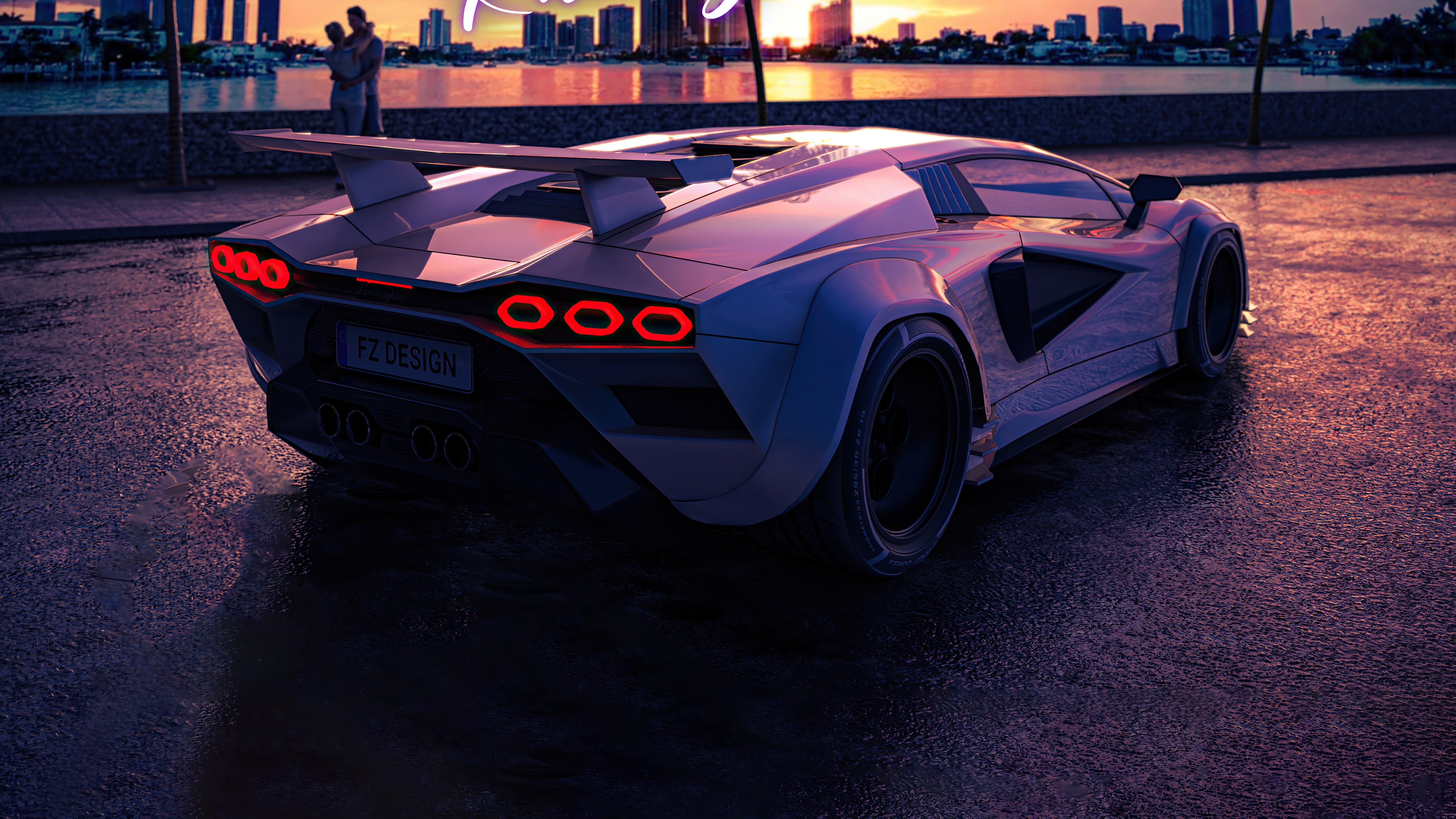 Lamborghini Countach LPI 800-4 digital art HD Wallpaper