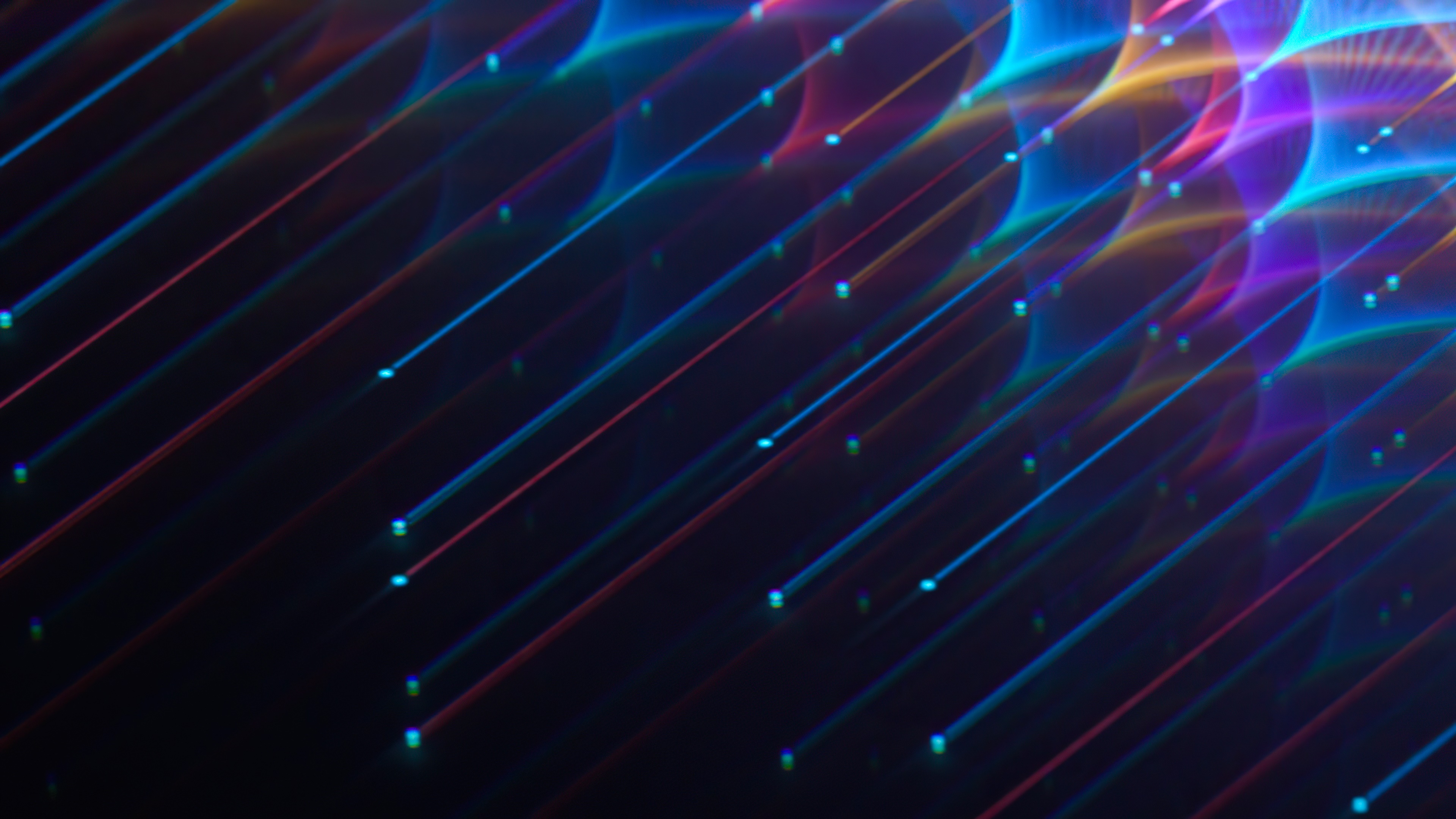 Abstract digital art with colorful light streaks HD Wallpaper