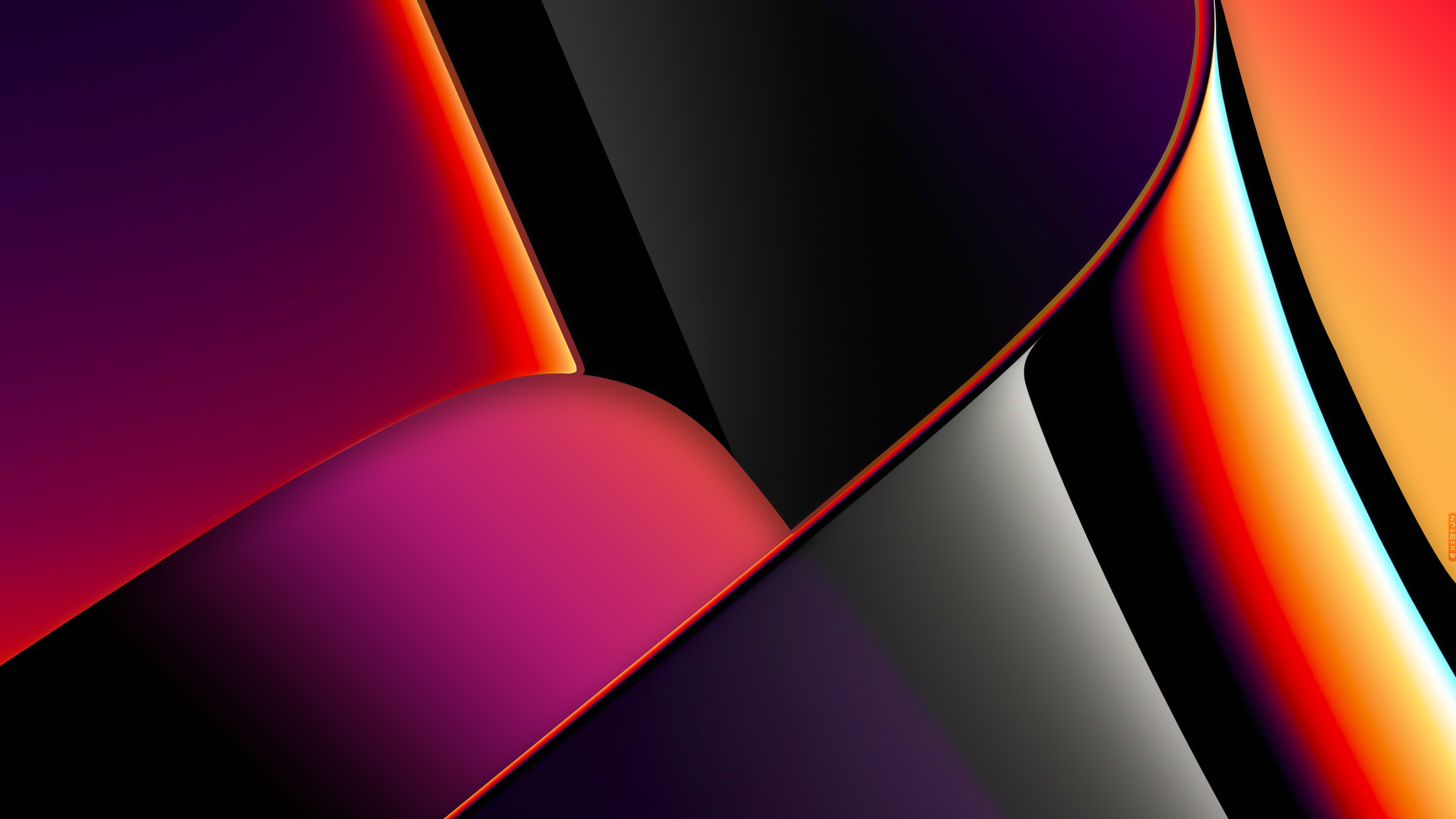 Abstract digital art with gradient colors HD Wallpaper