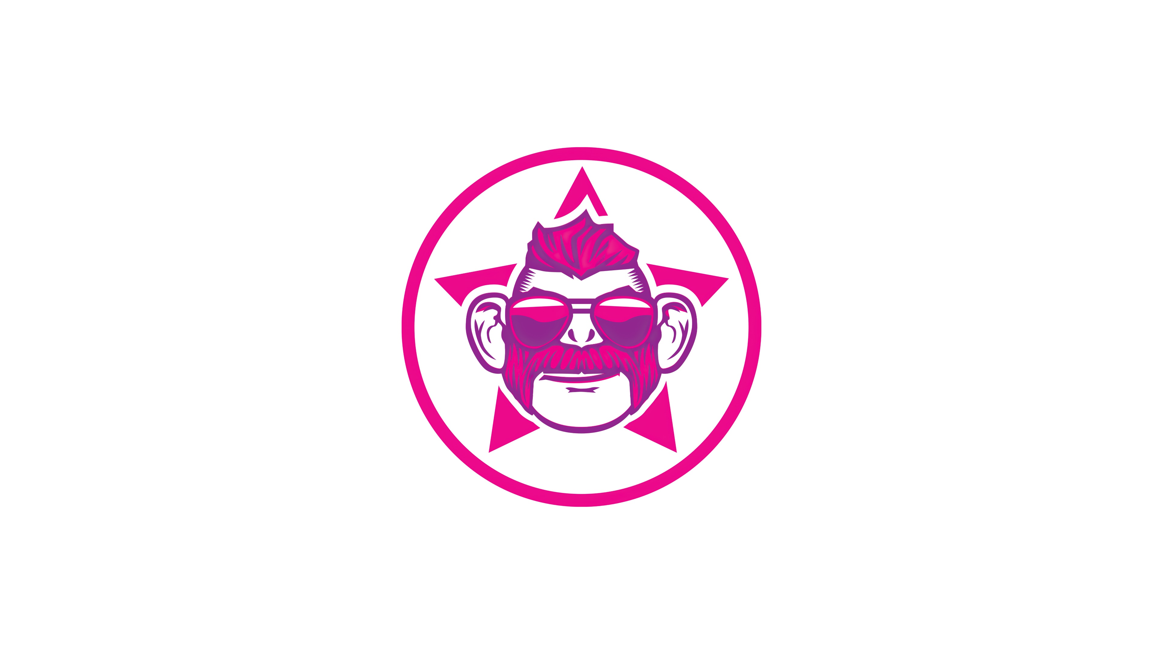 Monkey with sunglasses and star logo HD Wallpaper