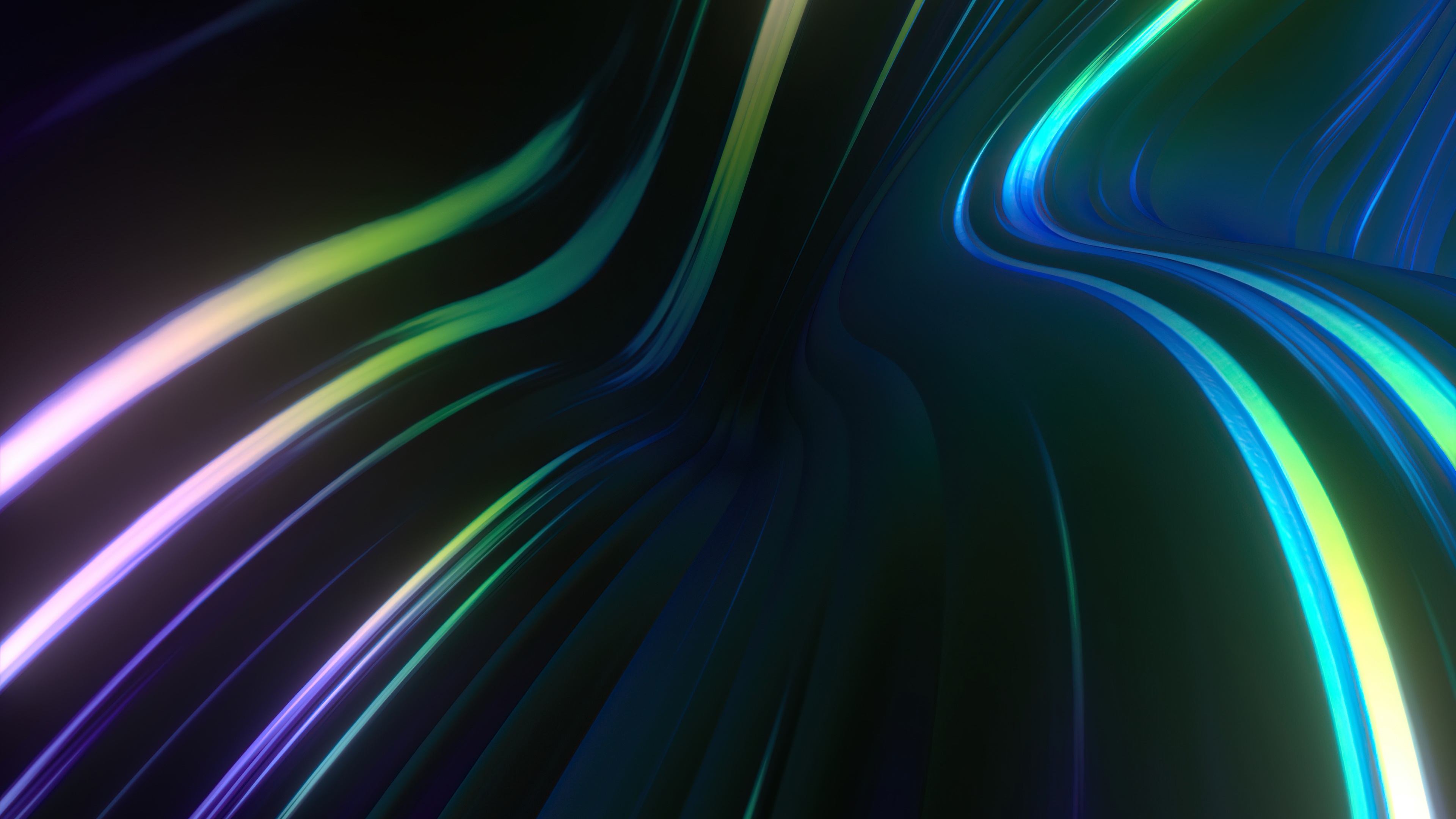 Abstract digital art with glowing lines HD Wallpaper