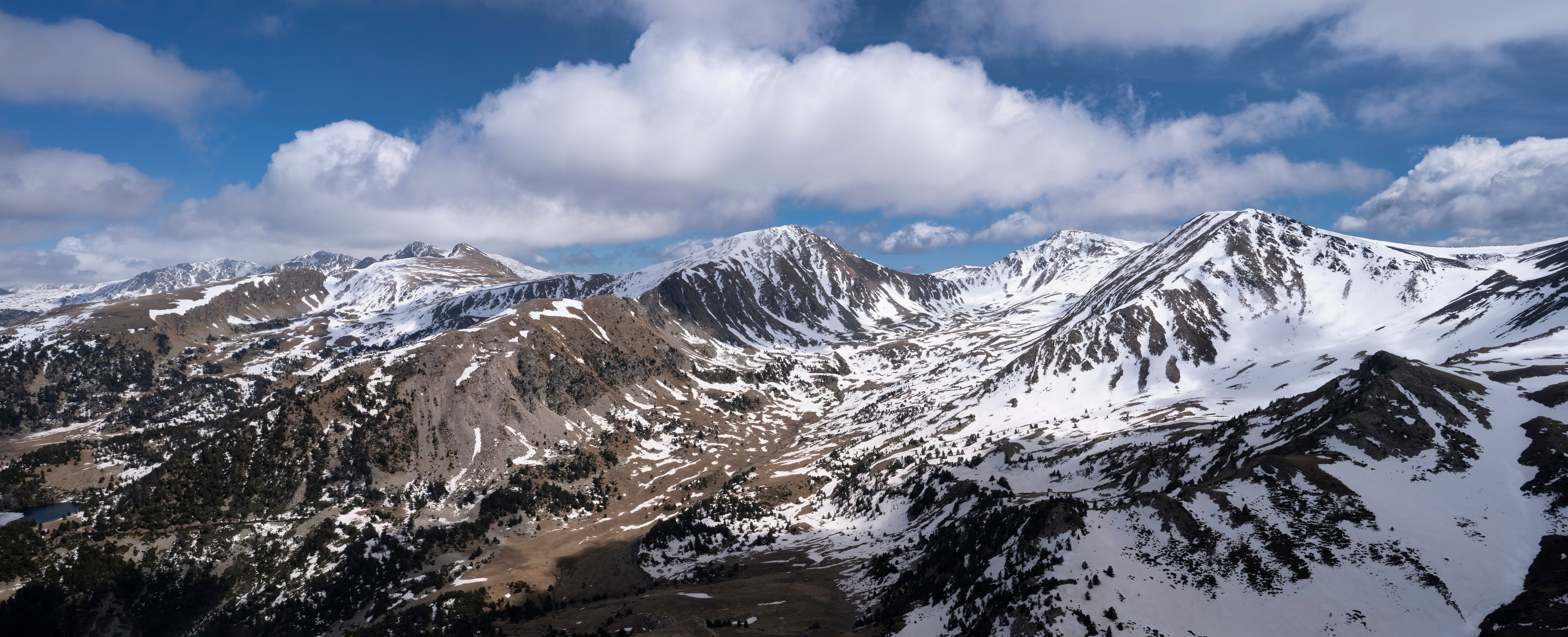 Snowy Mountains Panorama in Andorra HD Wallpaper