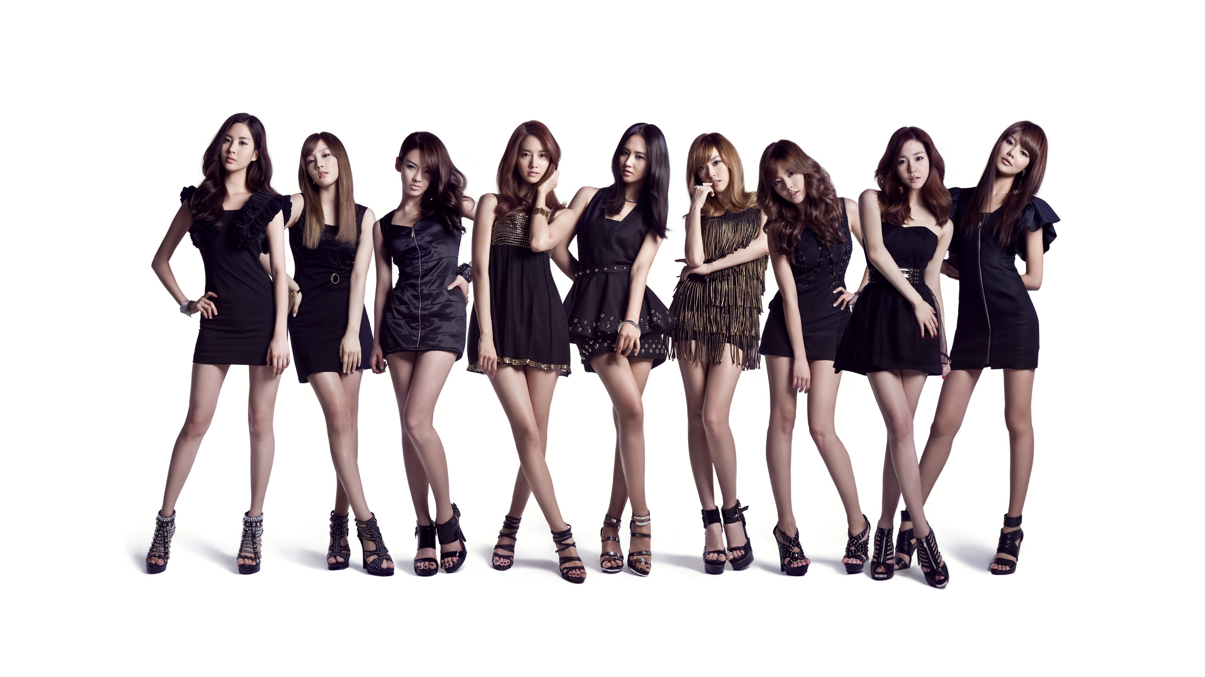 Girls Generation in Black Dresses HD Wallpaper