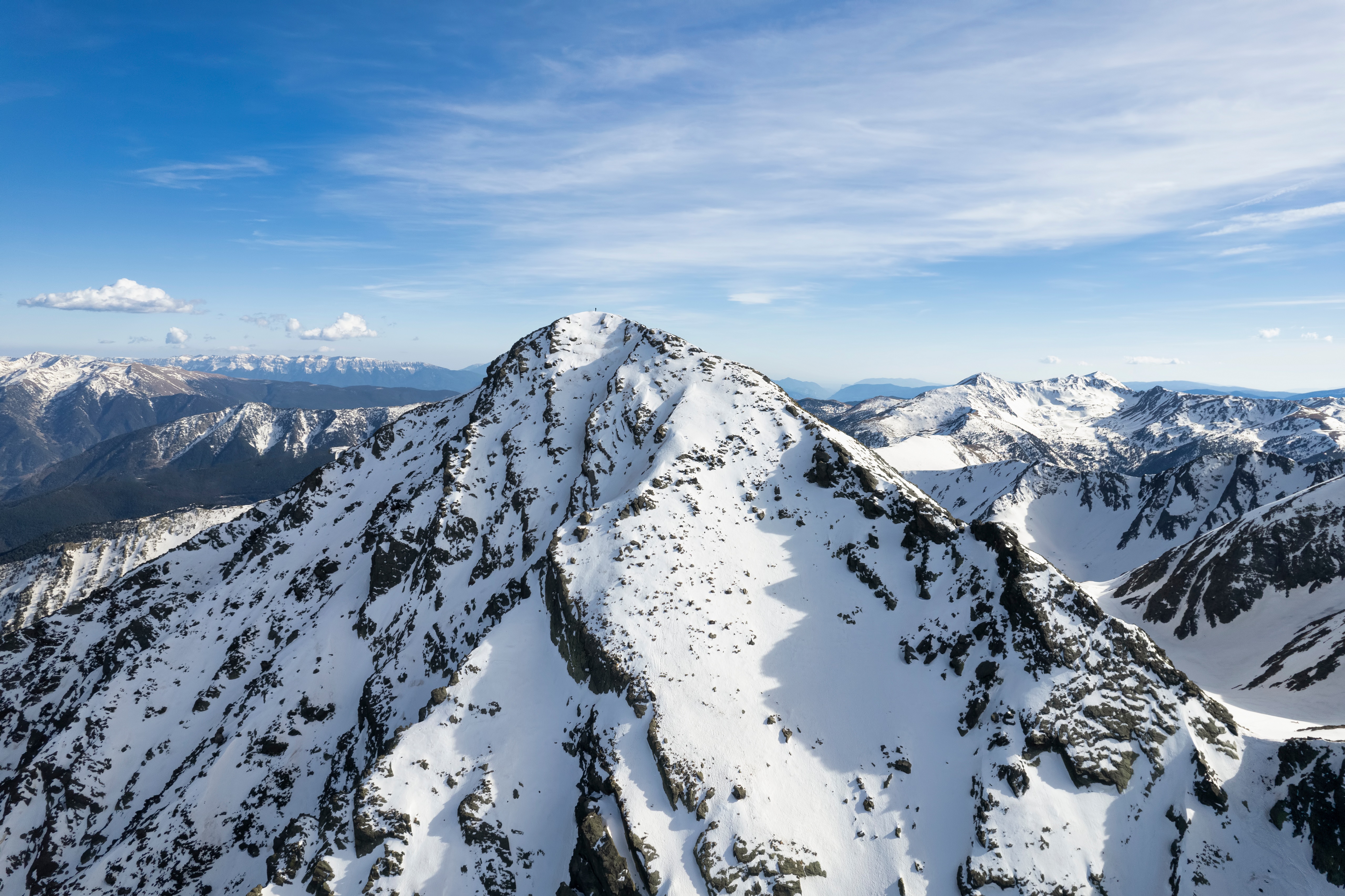 Snowy Mountains in Andorra HD Wallpaper