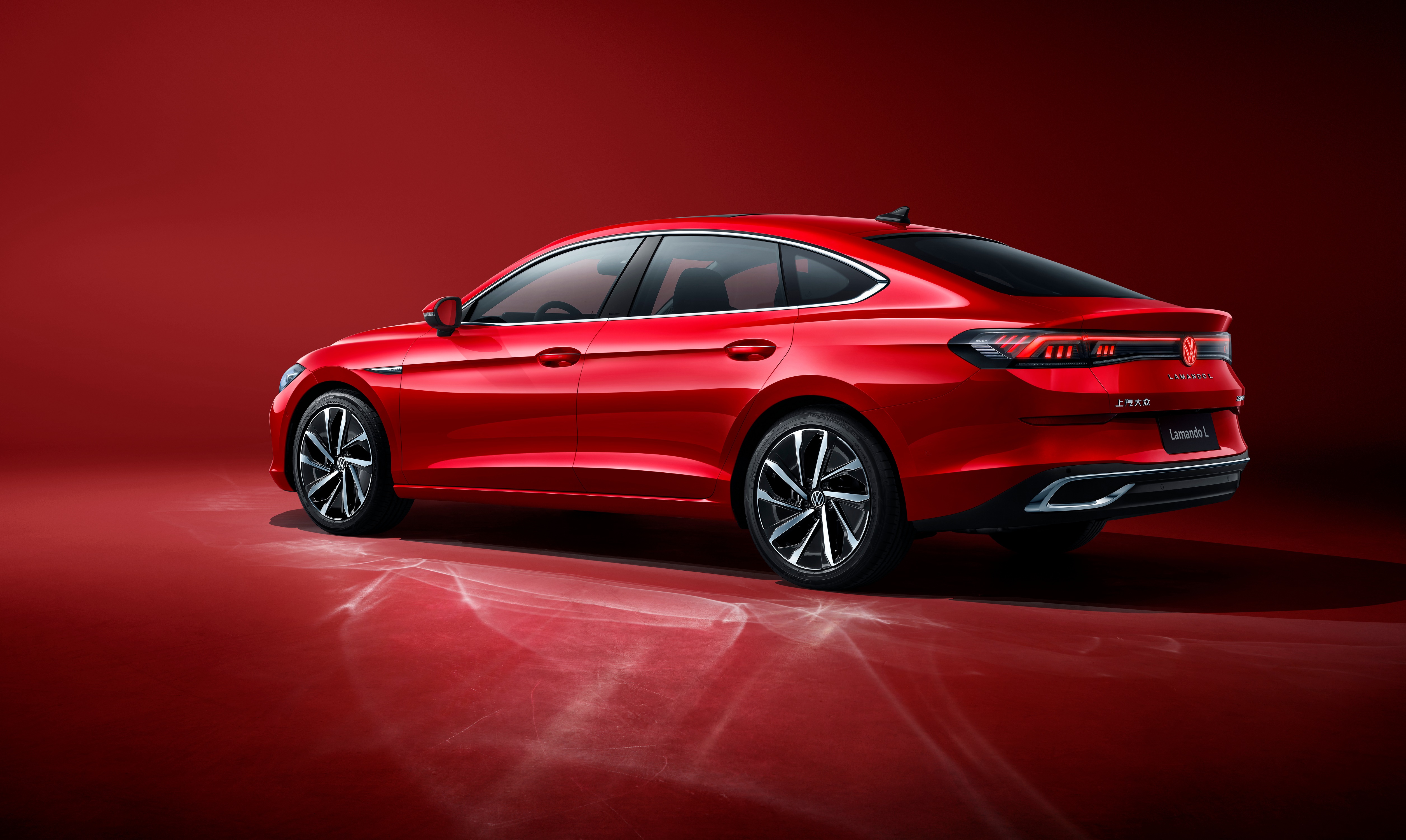 Red Volkswagen Lamando L 280 TSI 2022 HD Wallpaper