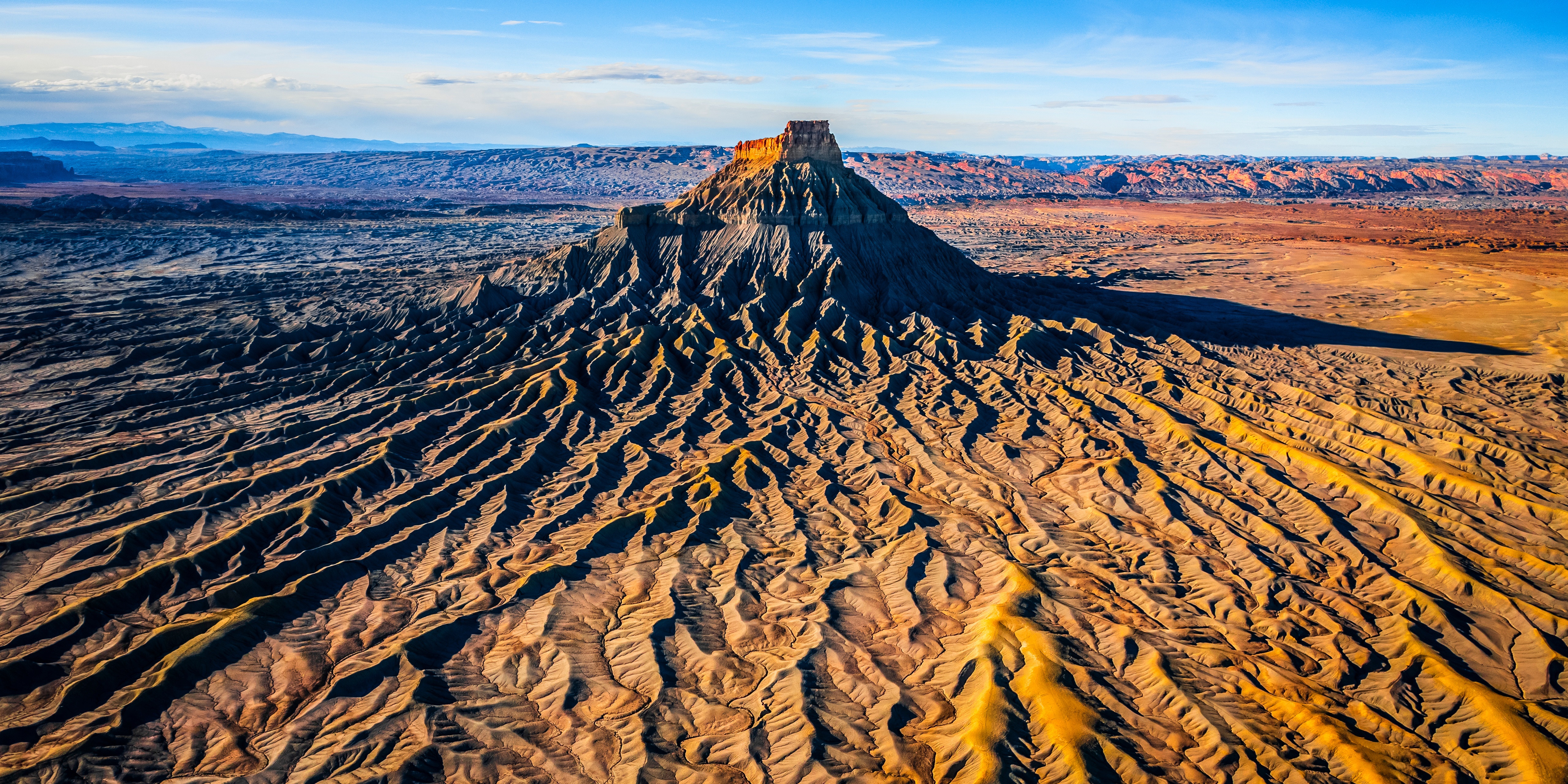 Factory Butte, USA, Aerial View HD Wallpaper